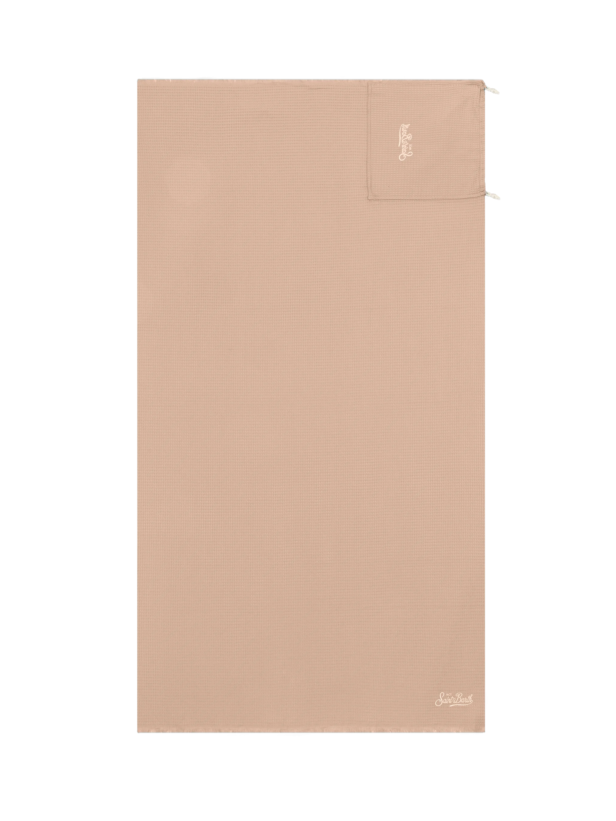 Beige honeycomb cotton FoutaSac beach towel
