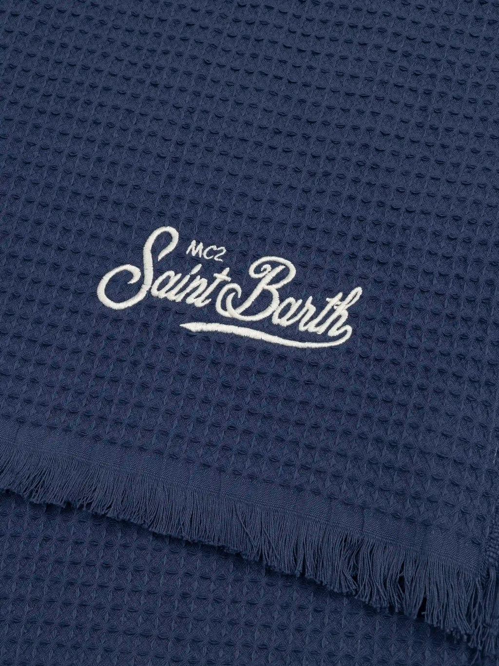 Navy blue honeycomb cotton FoutaSac beach towel