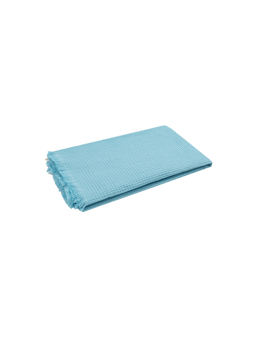Light blue honeycomb cotton FoutaSac beach towel