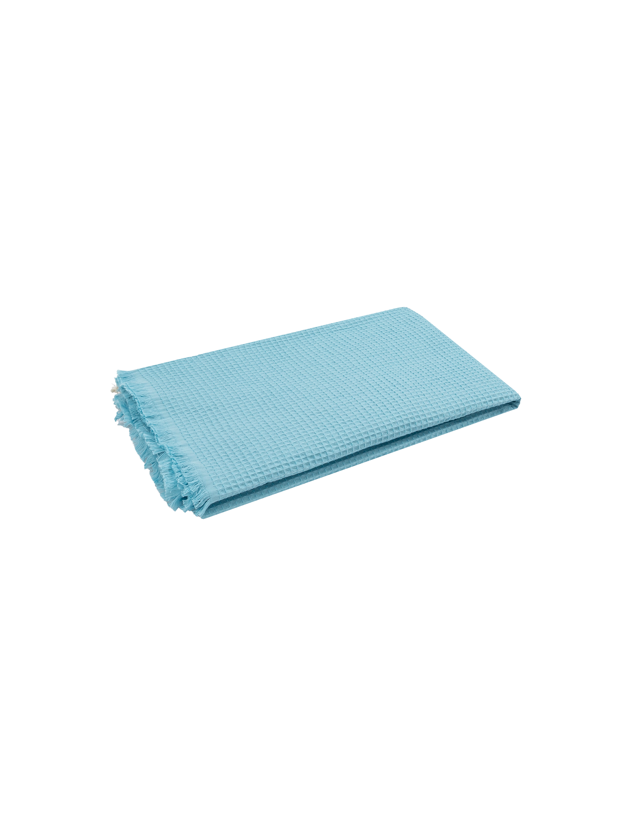 Light blue honeycomb cotton FoutaSac beach towel