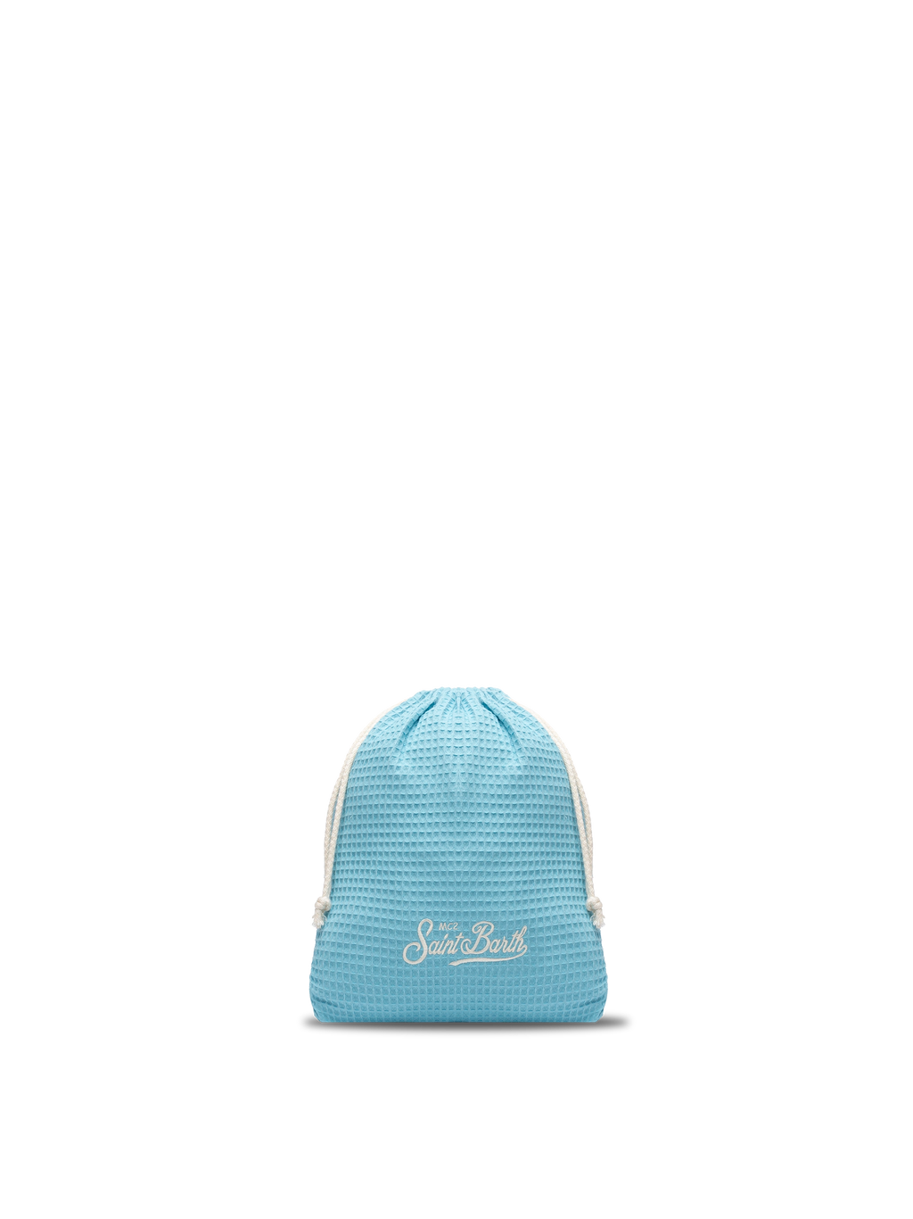 Light blue honeycomb cotton FoutaSac beach towel