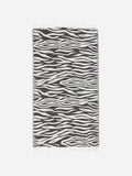 Foutas cotton beach towel with zebra jacquard