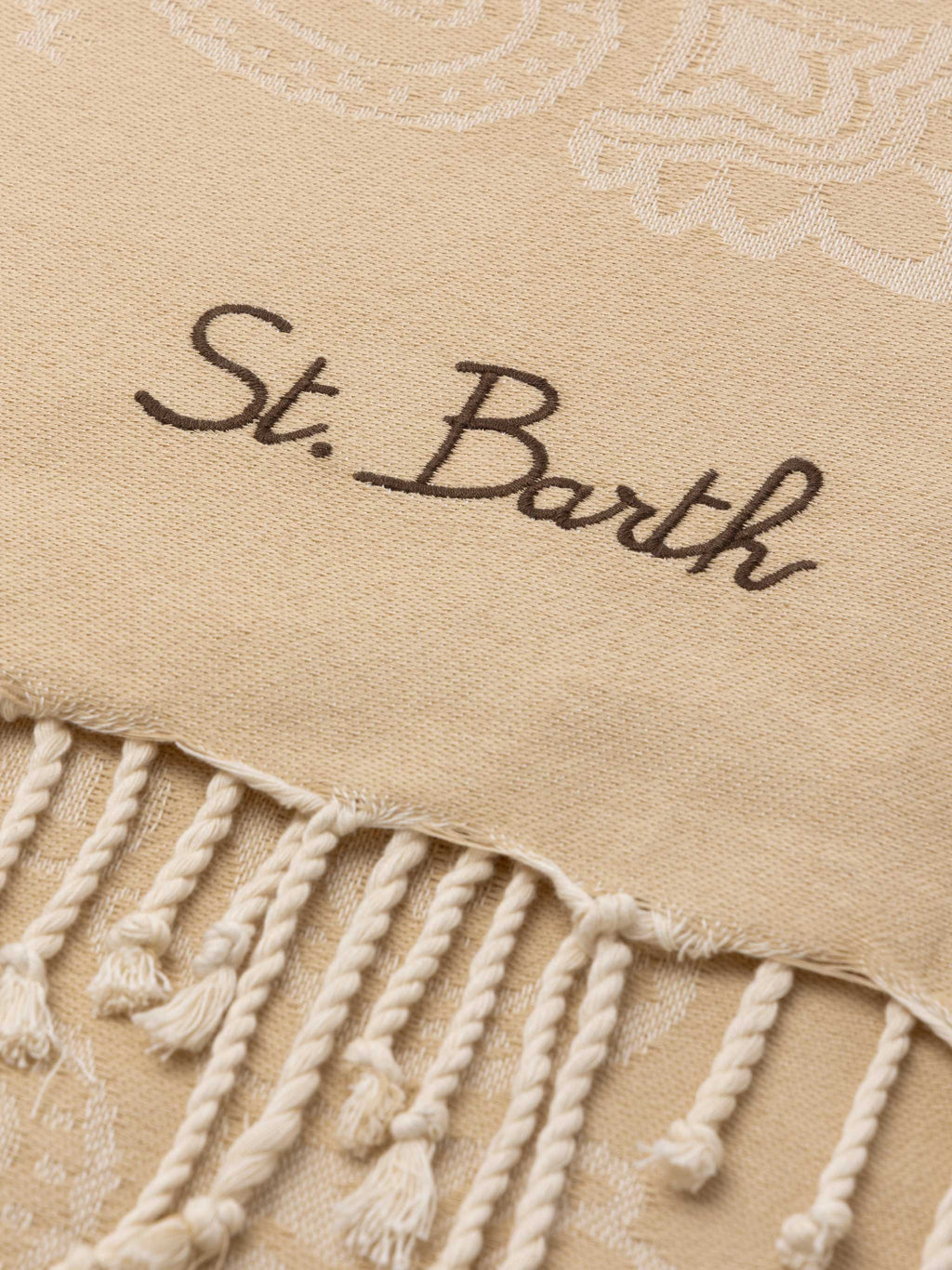 Foutas cotton beach towel with bandana jacquard