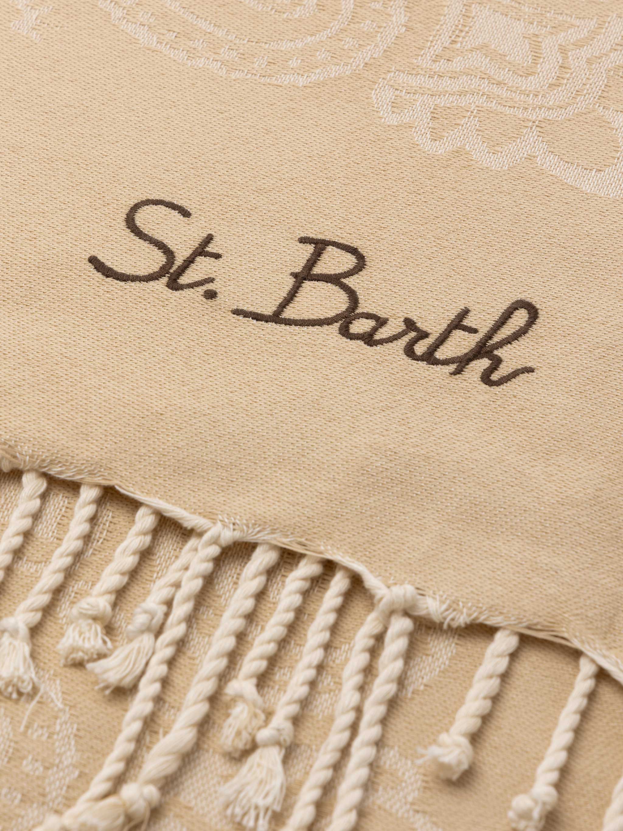 Foutas cotton beach towel with bandana jacquard