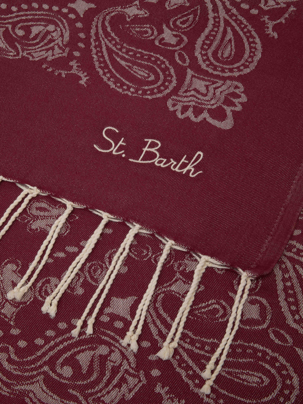 Foutas cotton beach towel with bandana jacquard