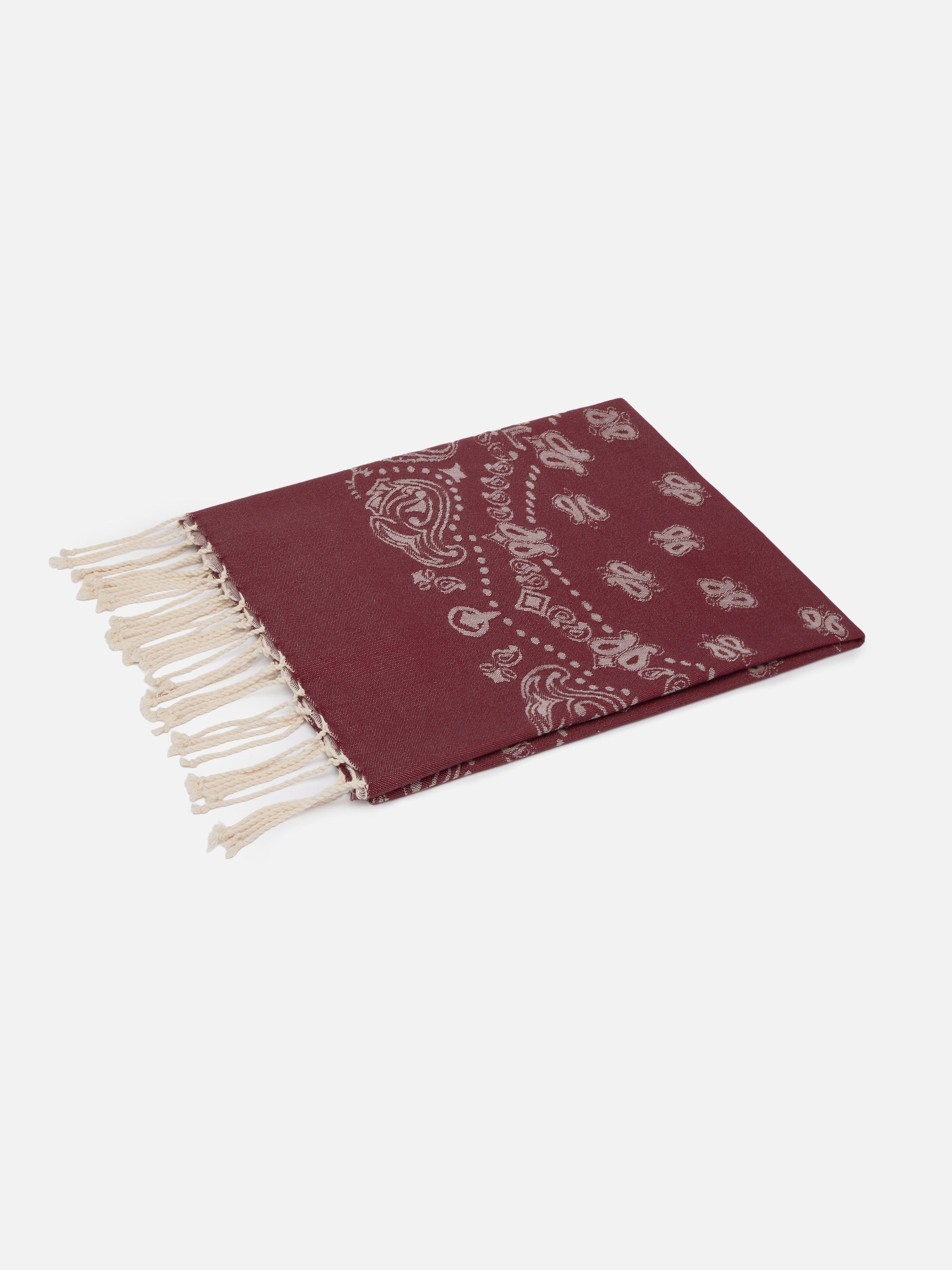 Foutas cotton beach towel with bandana jacquard
