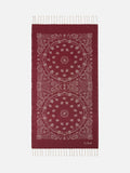 Foutas cotton beach towel with bandana jacquard