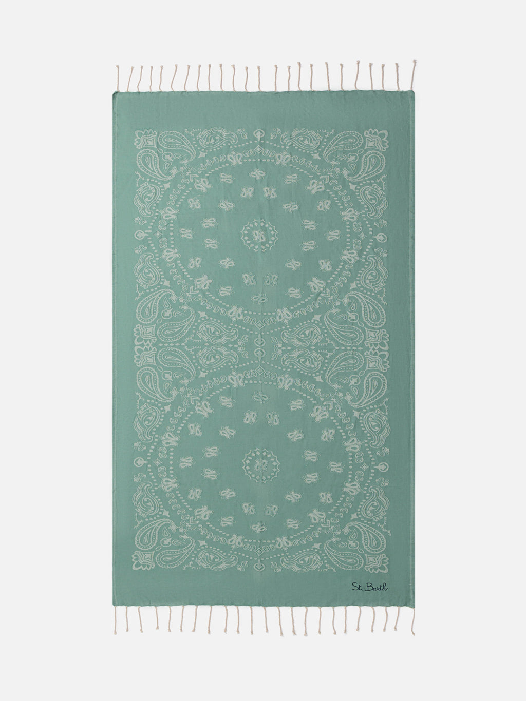 Foutas cotton beach towel with bandana jacquard