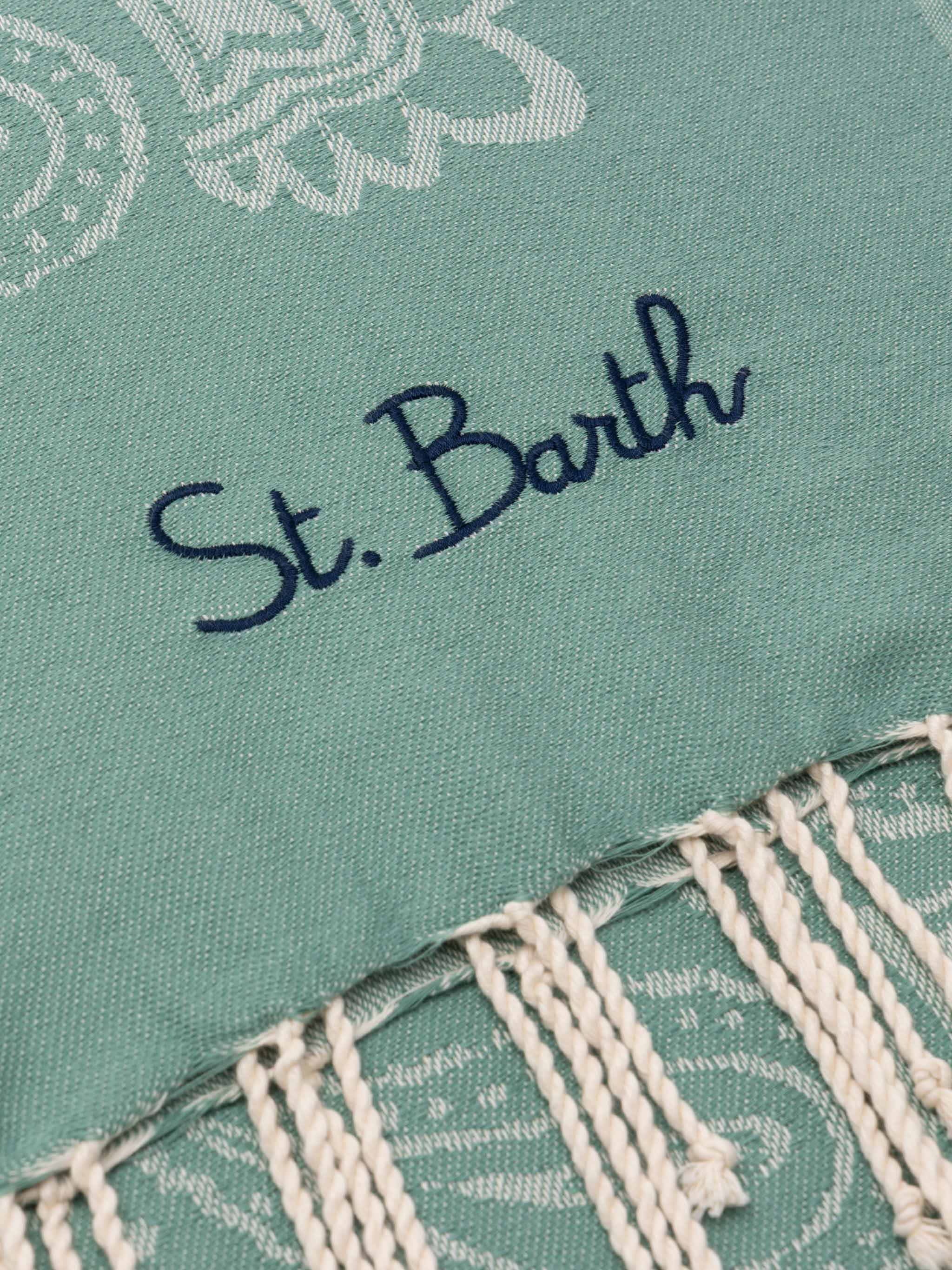 Foutas cotton beach towel with bandana jacquard