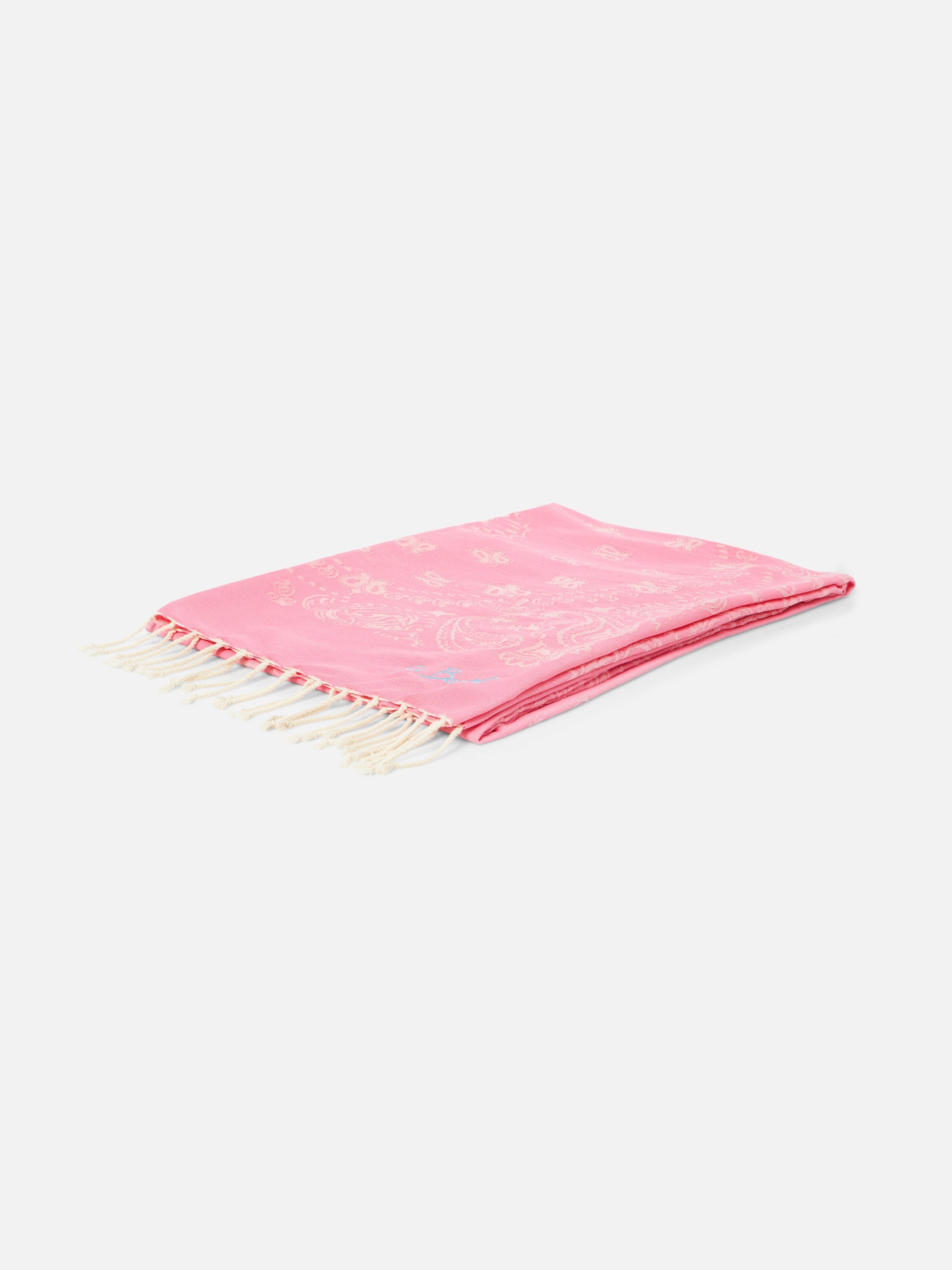 Foutas cotton beach towel with bandana jacquard