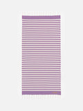 Cotton beach towel Fouta with purple striped print
