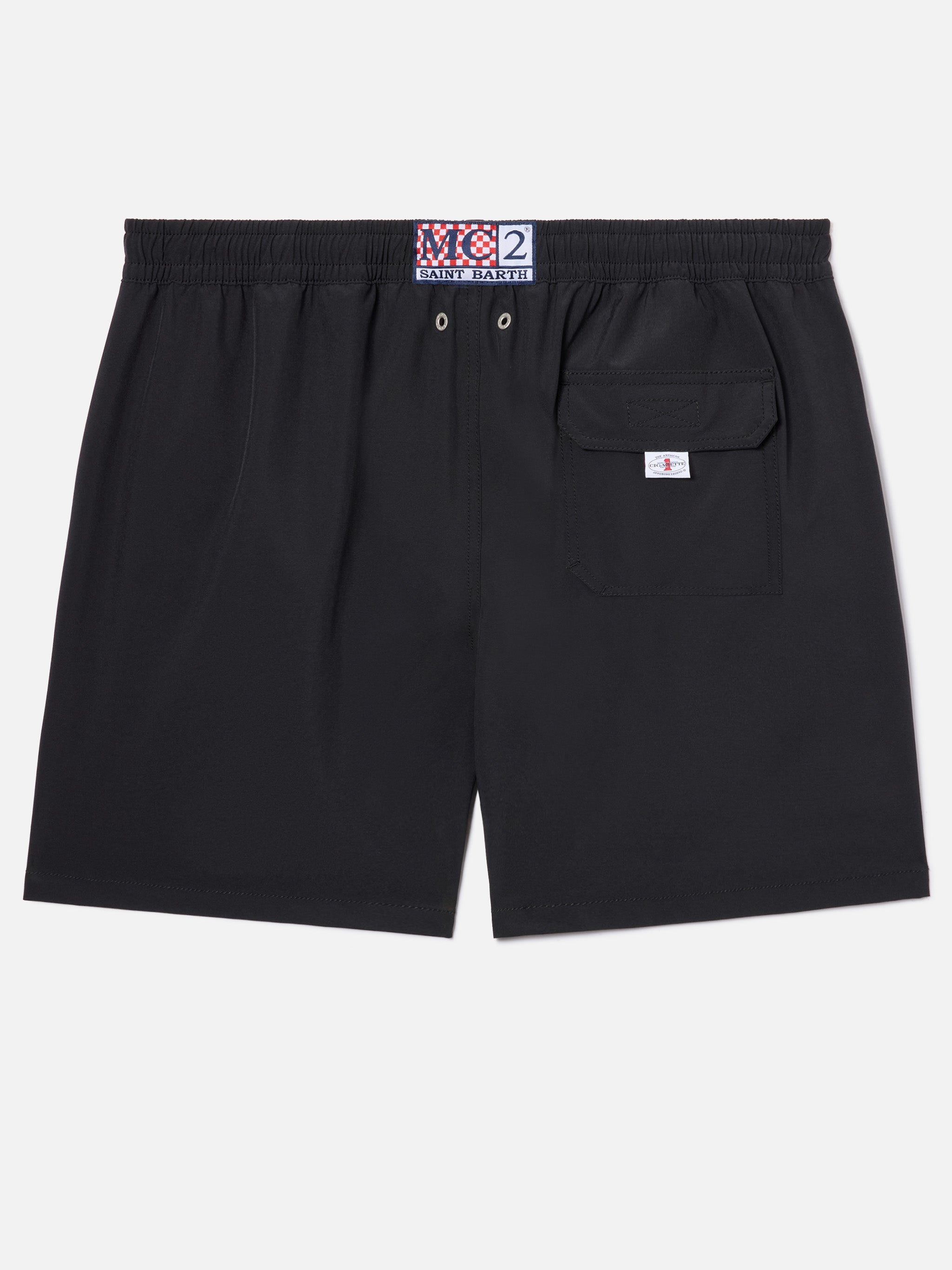 Costume da bagno nero Gustavia con ricamo Cigarette | Edizione Speciale