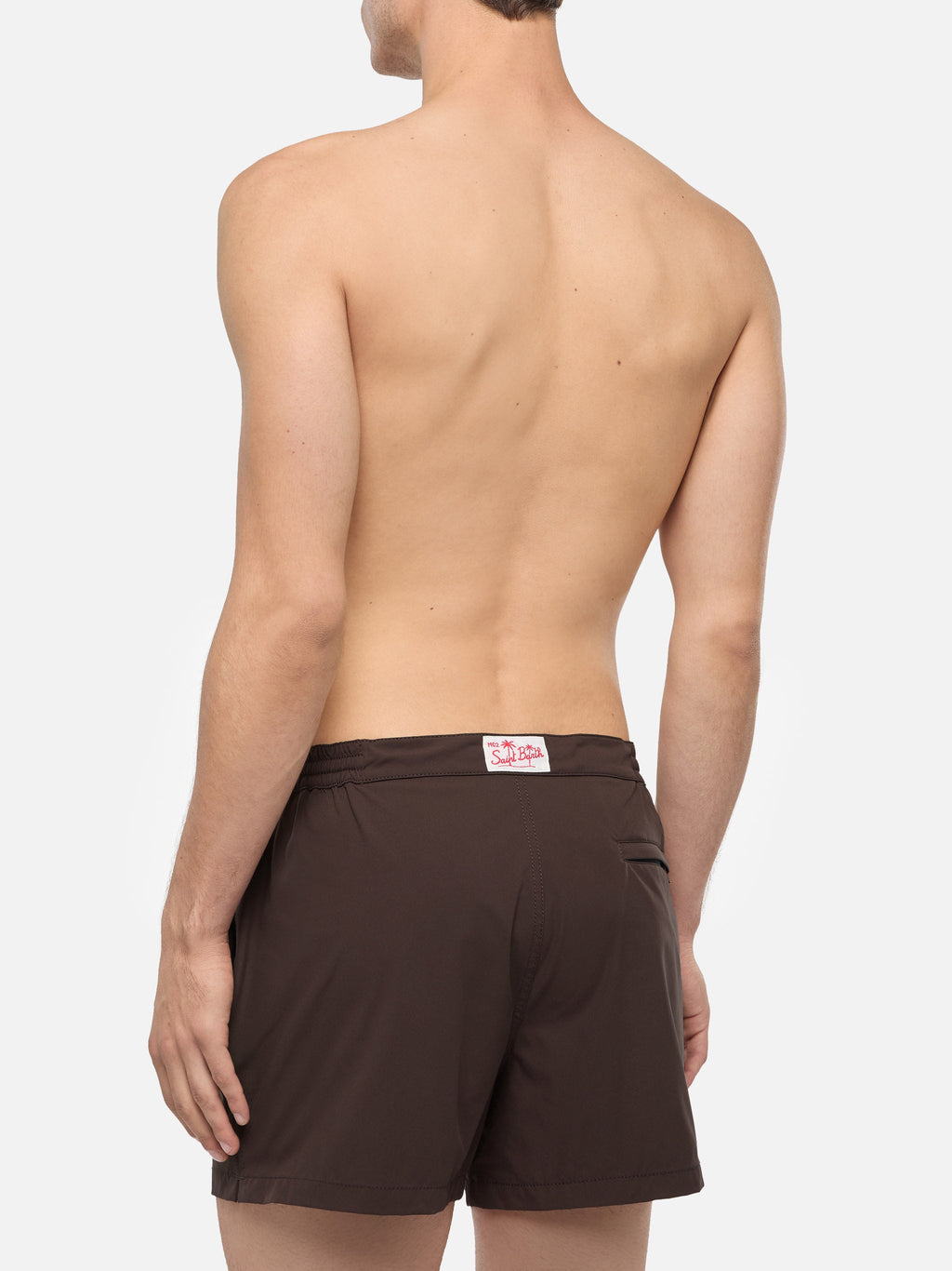 Harrys camel brown fitted cut swim shorts