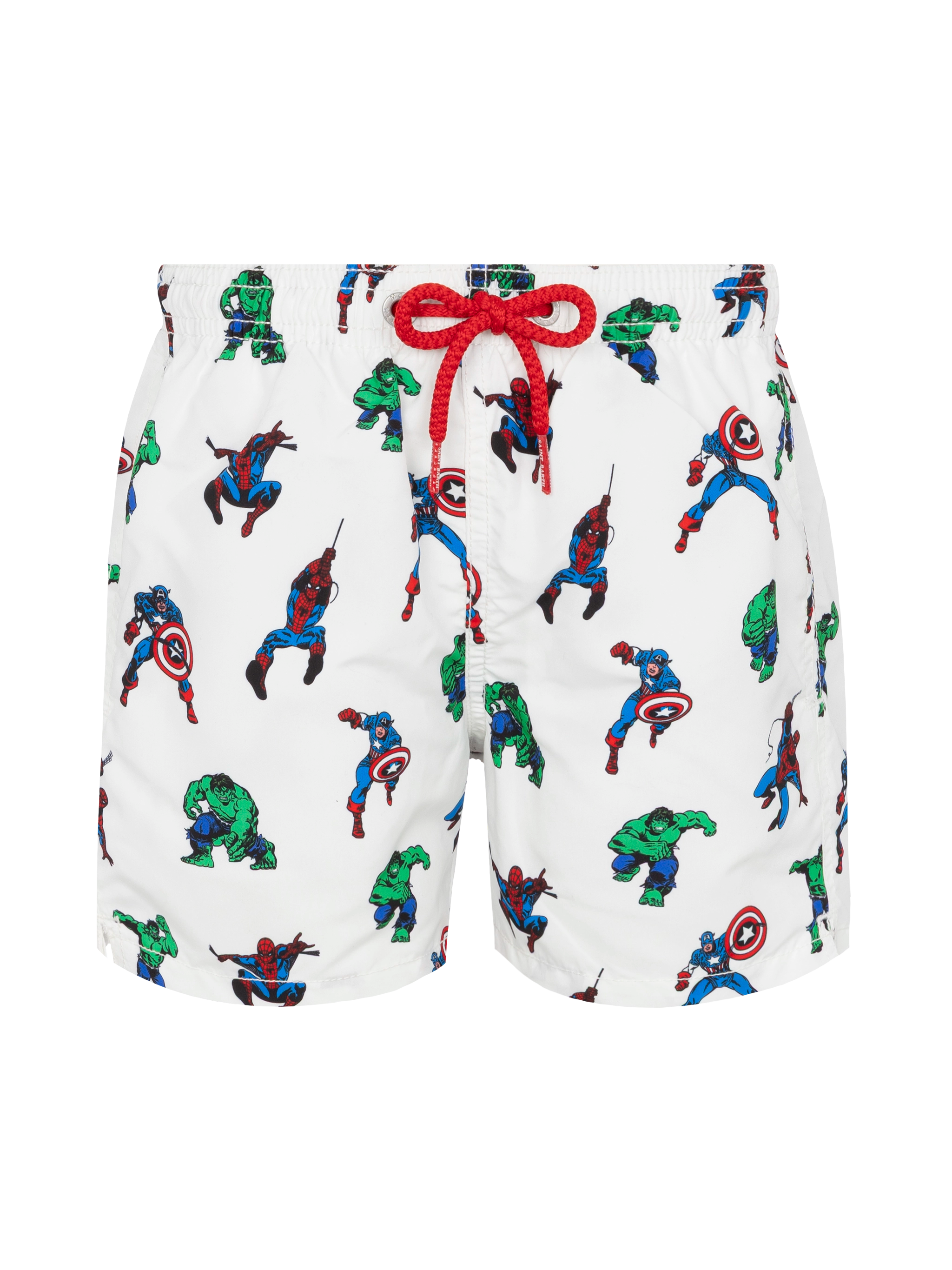 Pantaloncini da bagno di media lunghezza in denim con stampa di supereroi Marvel | MARVEL SPECIAL EDITION
