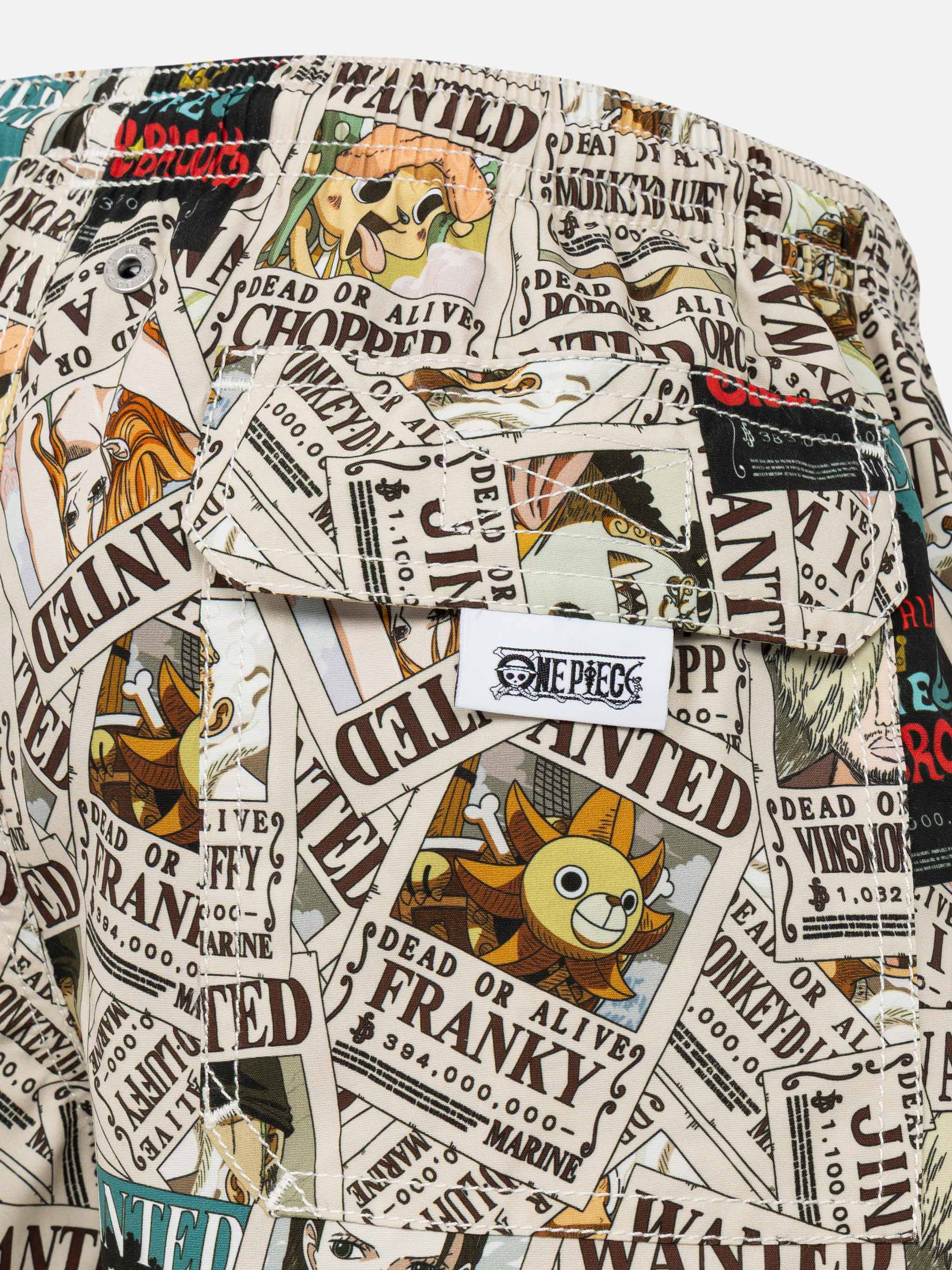Pantaloncini da bagno di media lunghezza Jean con stampa One Piece | EDIZIONE SPECIALE ONE PIECE