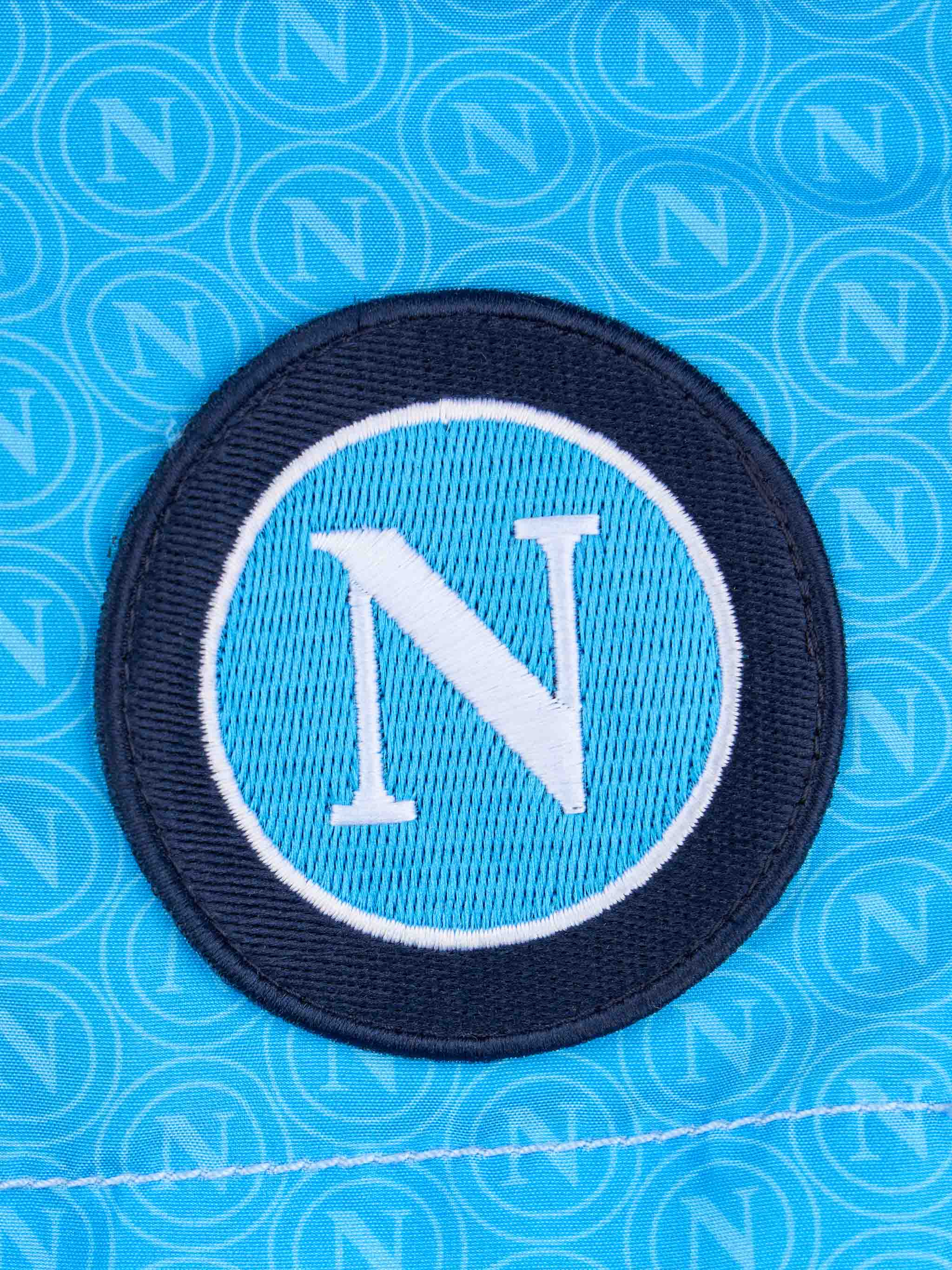 Pantaloncini da bagno a mezza coscia Jean con stampa e patch Napoli | SSC NAPOLI SPECIAL EDITION