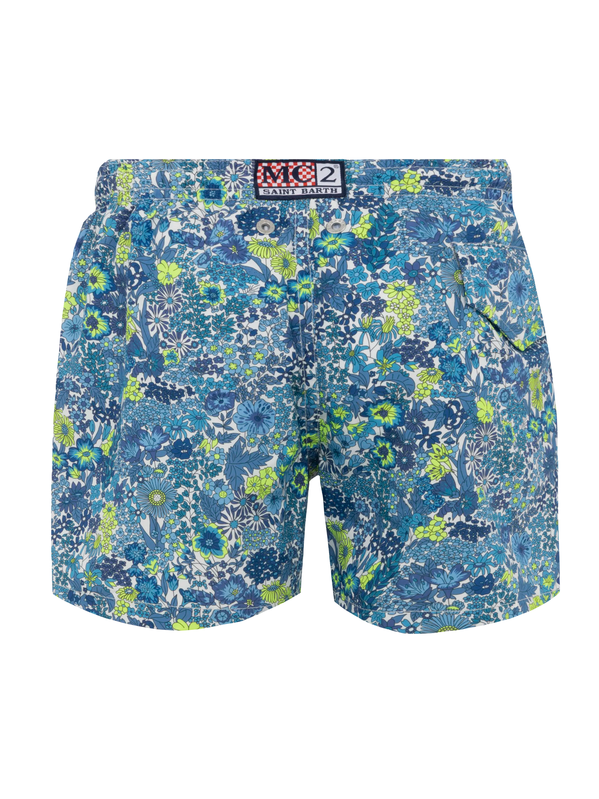 Pantaloncini da bagno Jean Lighting in tessuto leggero con stampa Margaret Annie | REALIZZATI CON TESSUTO LIBERTY