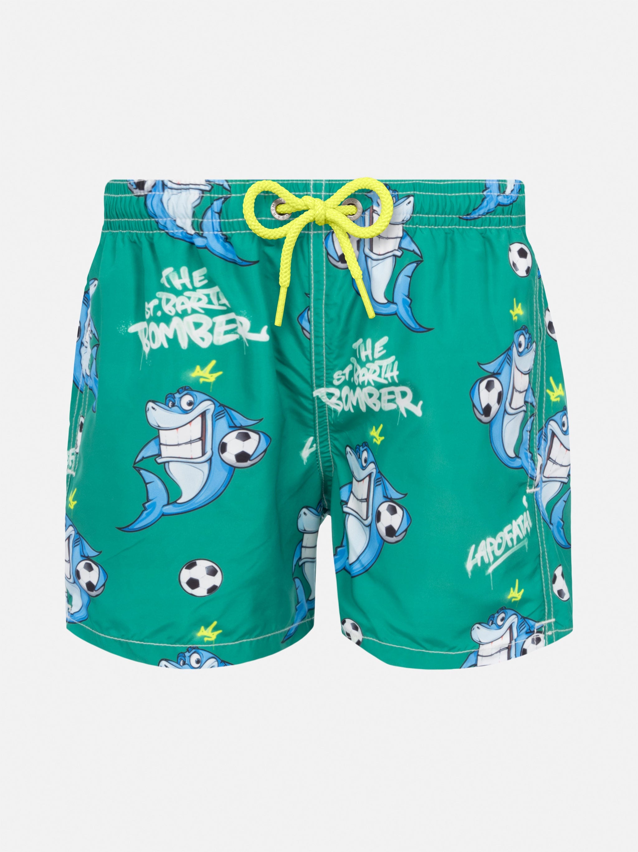 Costume da bagno in tessuto leggero Jean Lighting con stampa squalo Cryptopuppets | CRYPTOPUPPETS SPECIAL EDITION