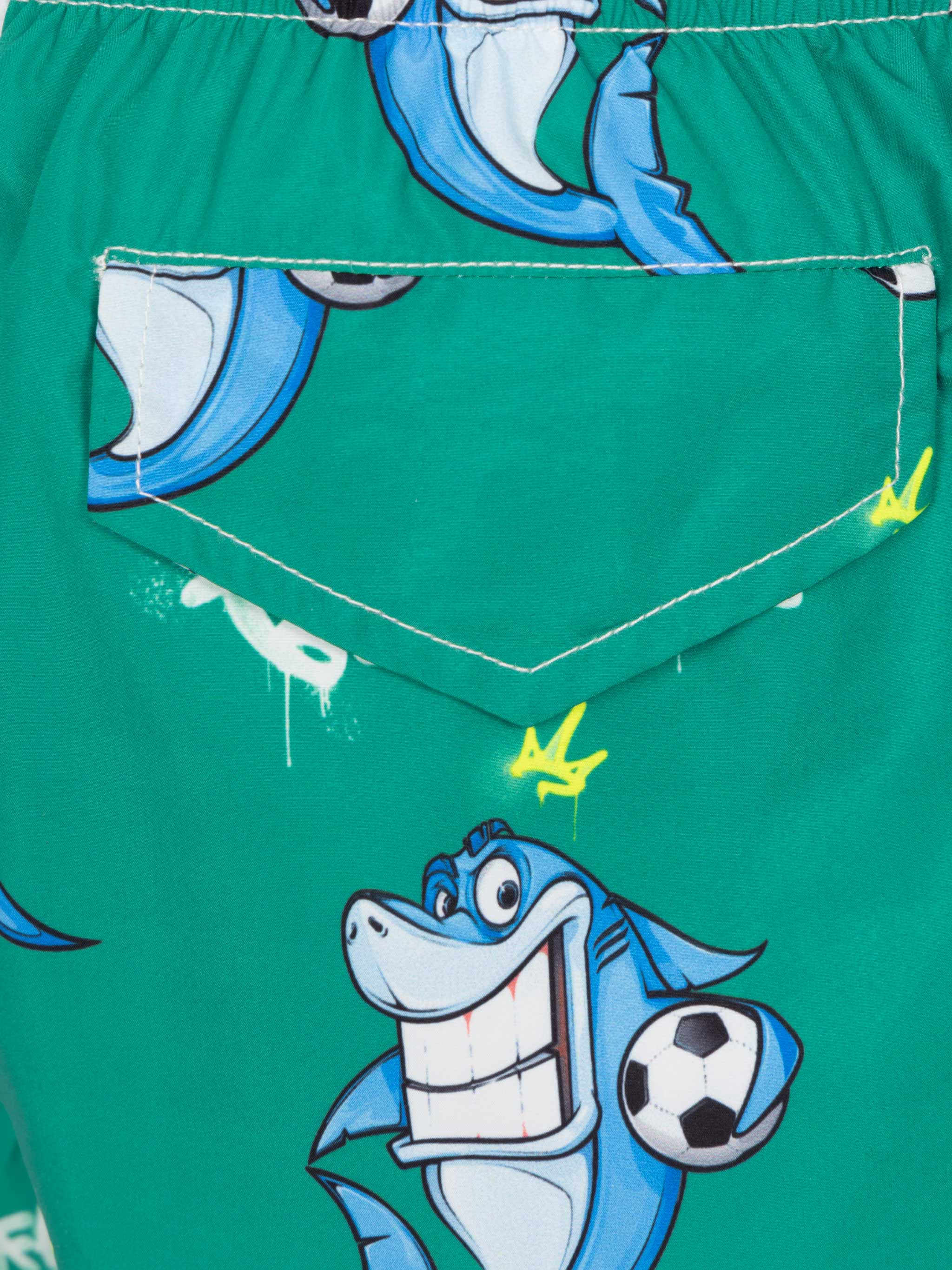 Costume da bagno in tessuto leggero Jean Lighting con stampa squalo Cryptopuppets | CRYPTOPUPPETS SPECIAL EDITION