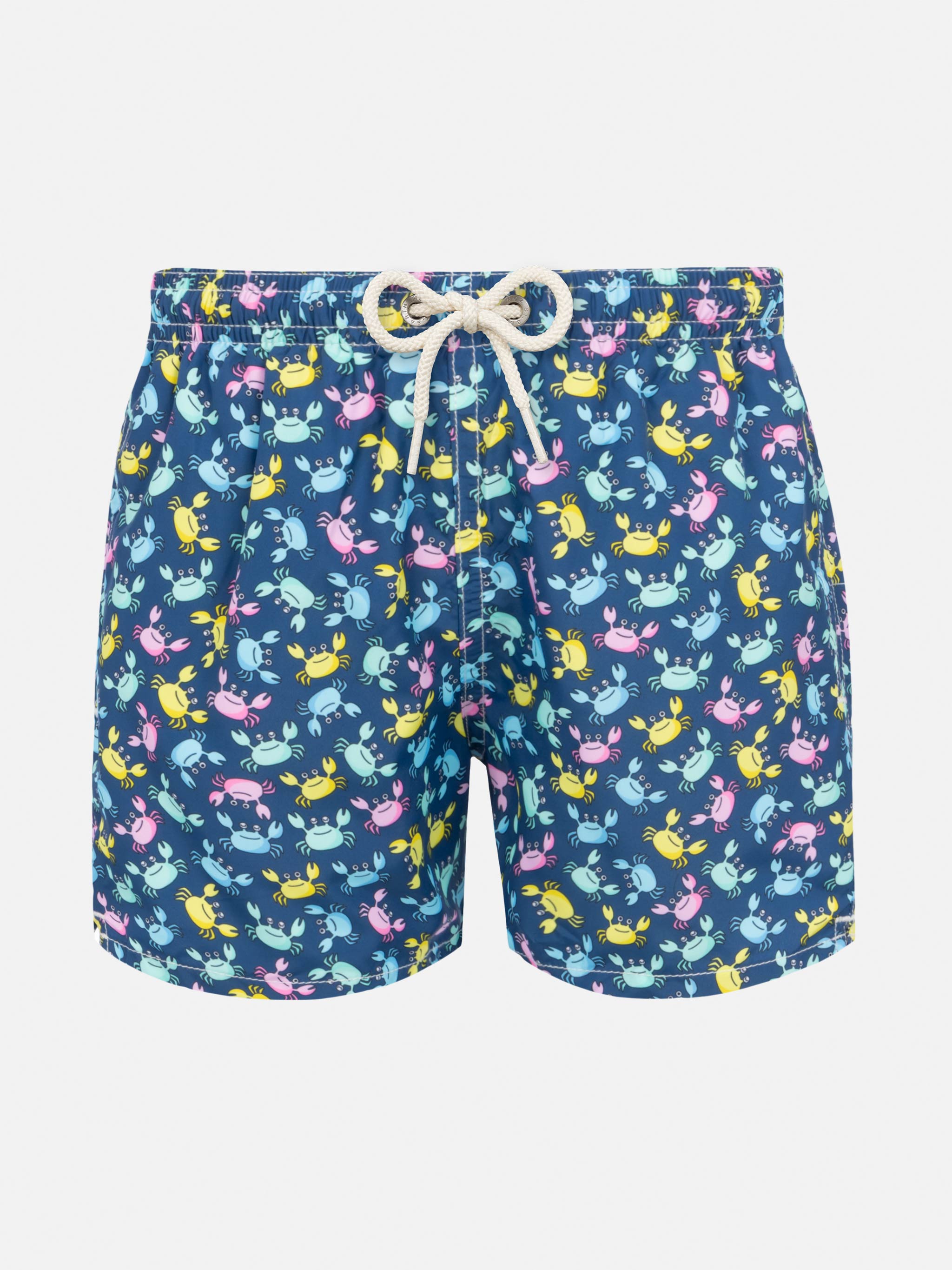 Costume da bagno Jean Lighting in tessuto leggero con stampa granchi multicolore