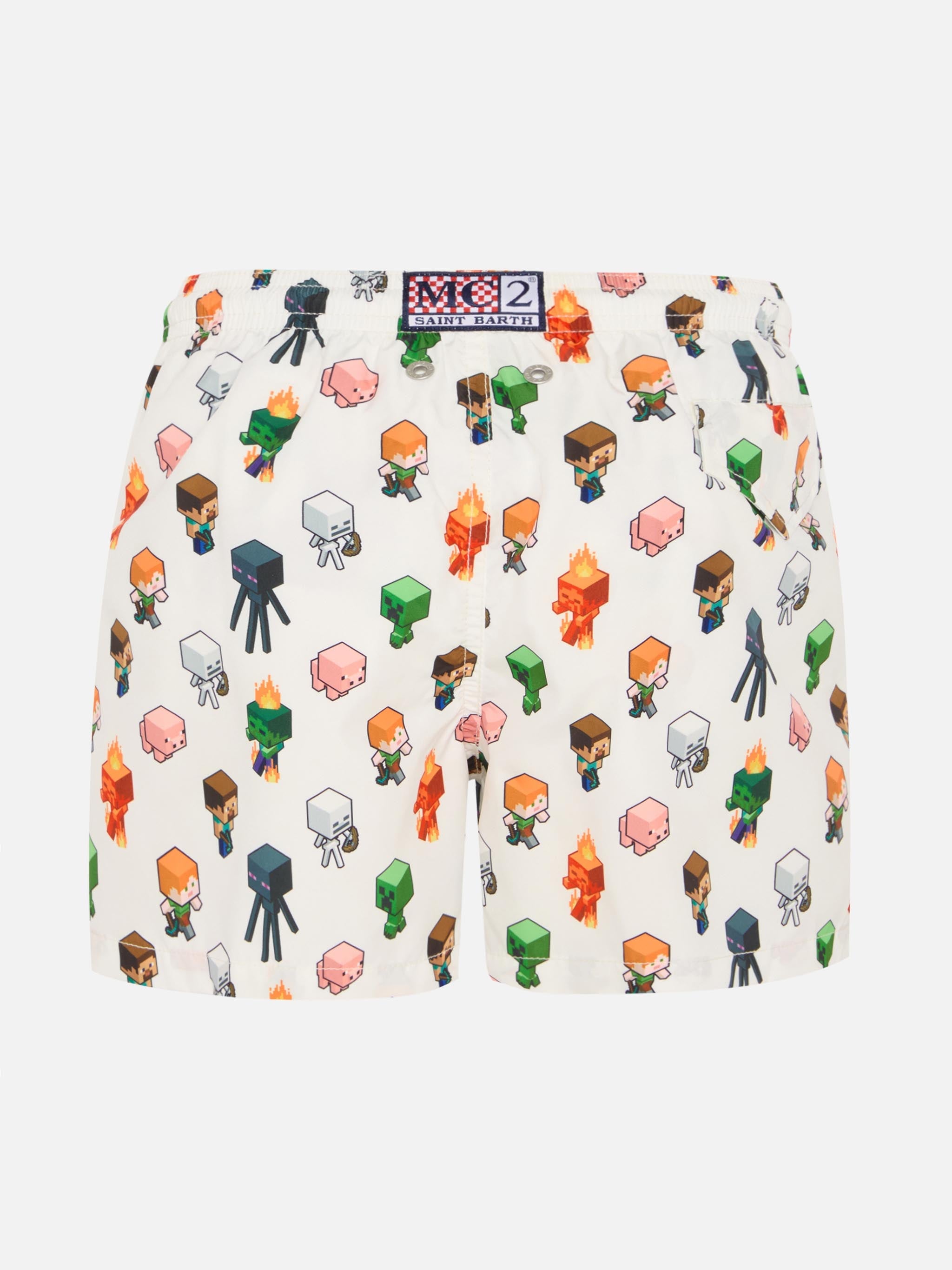 Pantaloncini da bagno leggeri Jean Lighting in tessuto con stampa Minecraft | MINECRAFT SPECIAL EDITION