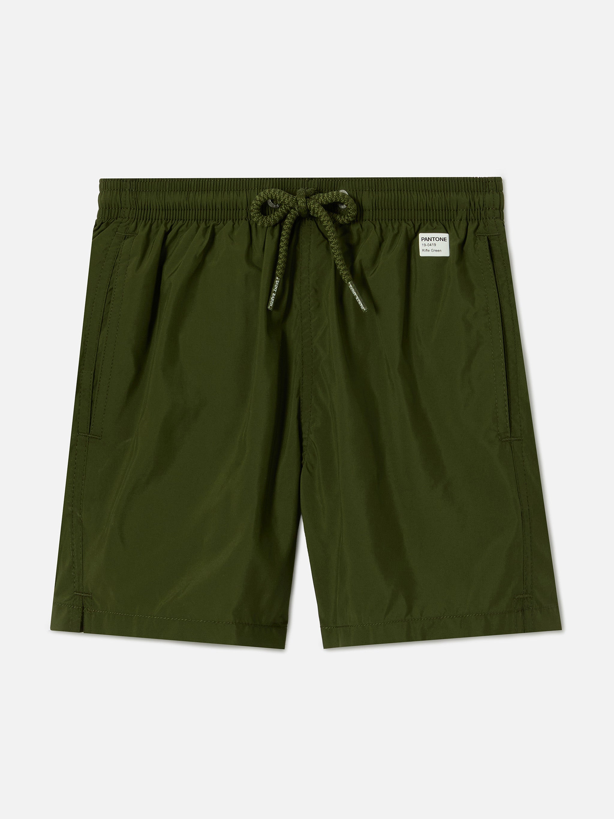 Pantaloncini da bagno Jean Lighting tinta unita verde militare Pantone