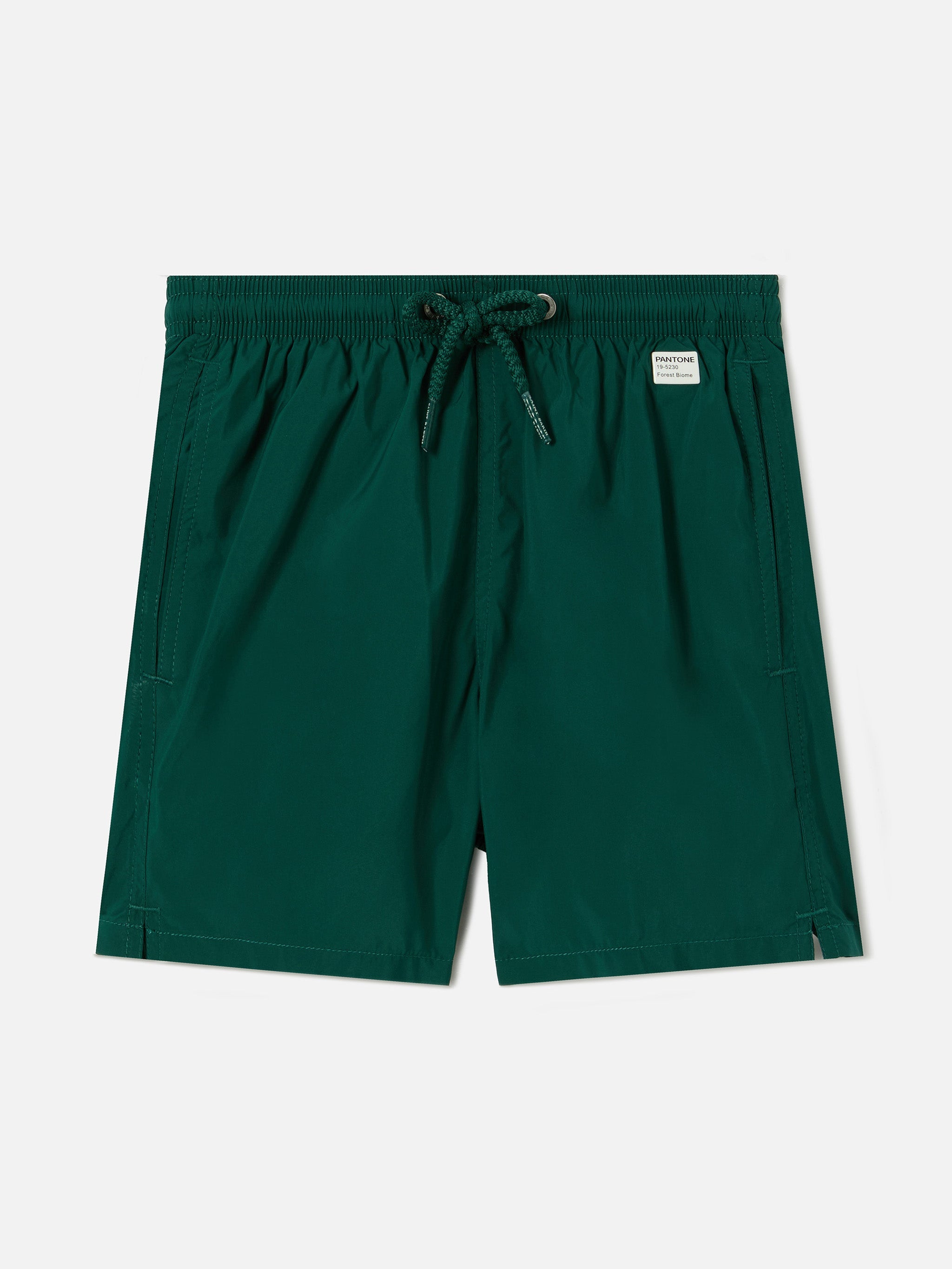 Pantaloncini da bagno Jean Lighting Pantone tinta unita British Green