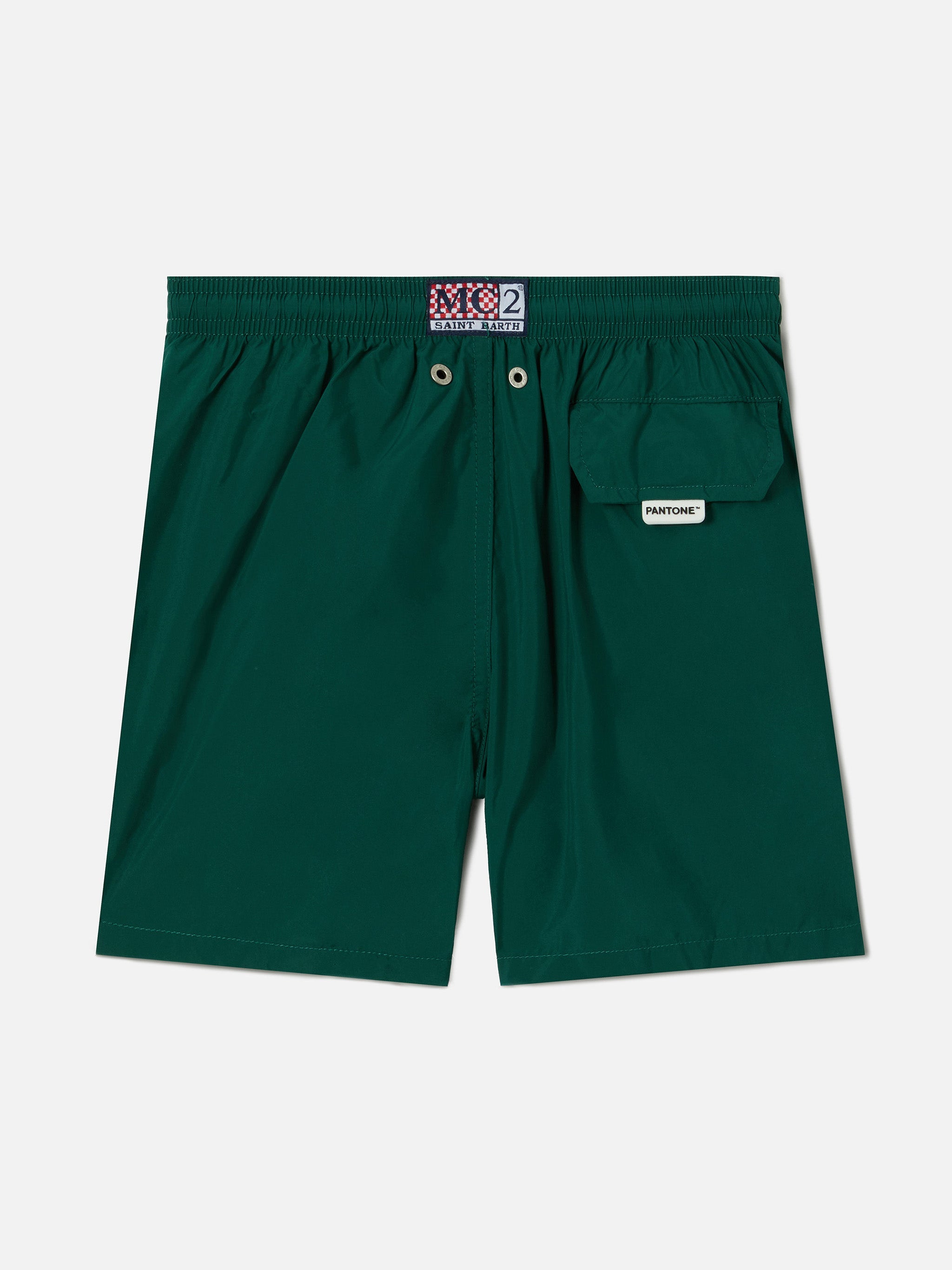 Pantaloncini da bagno Jean Lighting Pantone tinta unita British Green