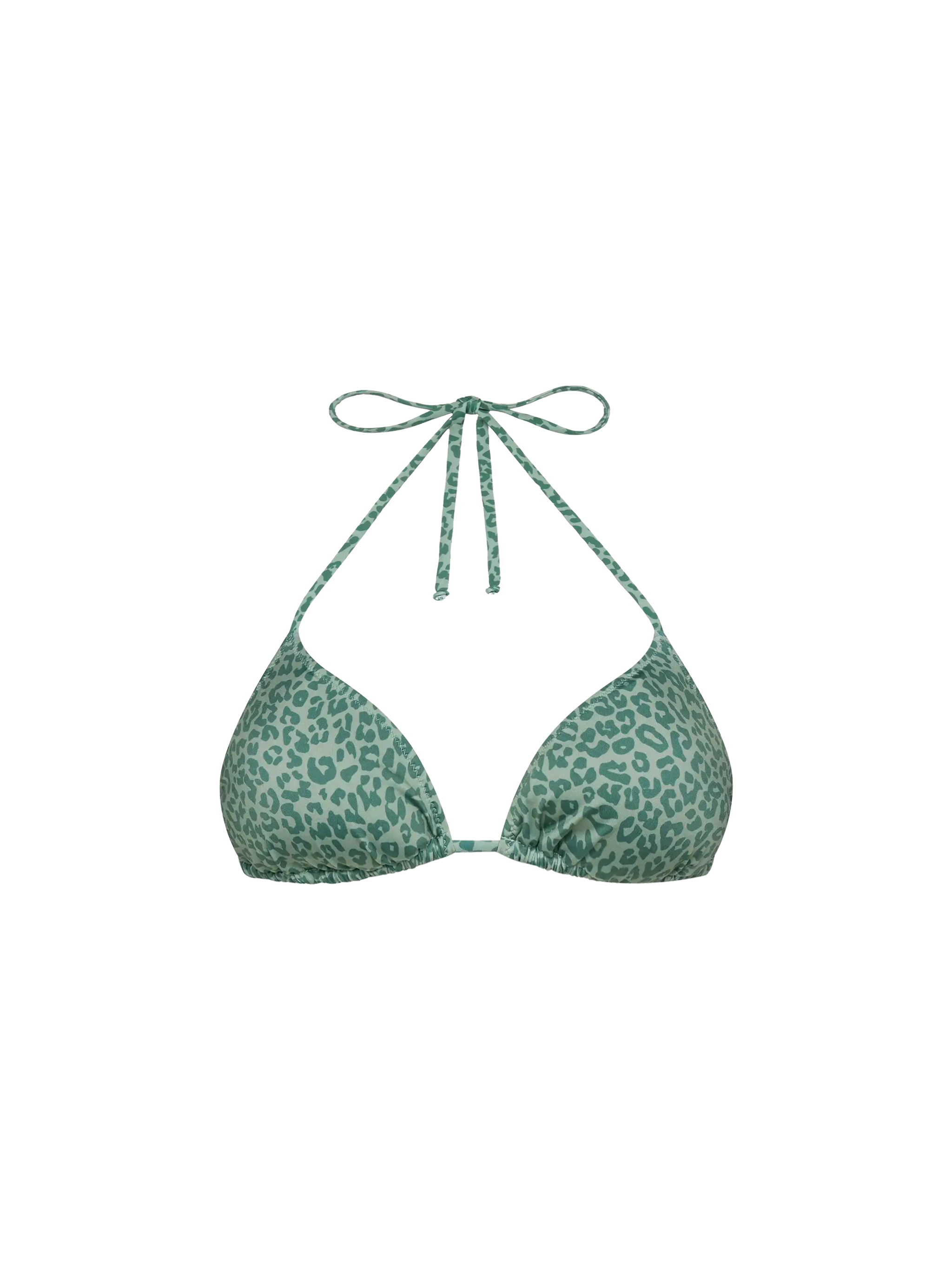 Top bikini a triangolo Leah con stampa animalier