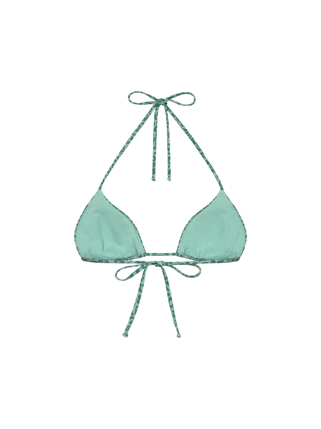 Top bikini a triangolo Leah con stampa animalier