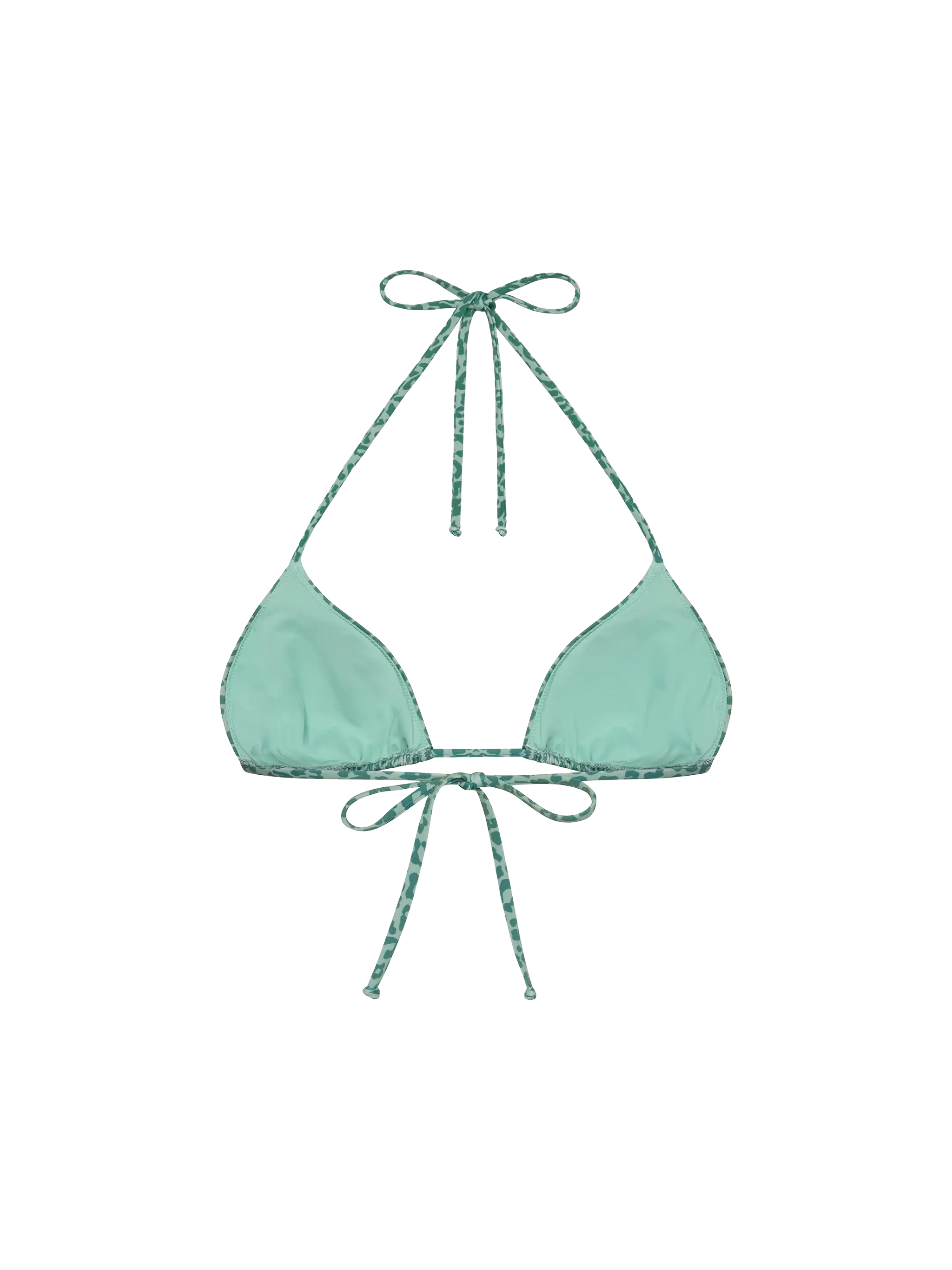 Top bikini a triangolo Leah con stampa animalier
