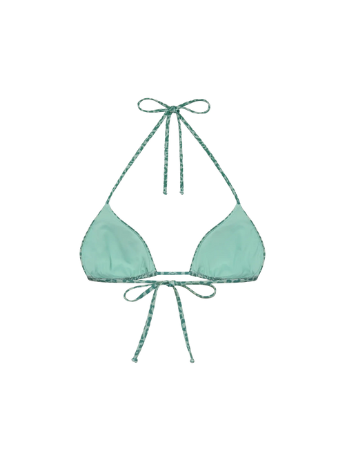 Top bikini a triangolo Leah con stampa animalier
