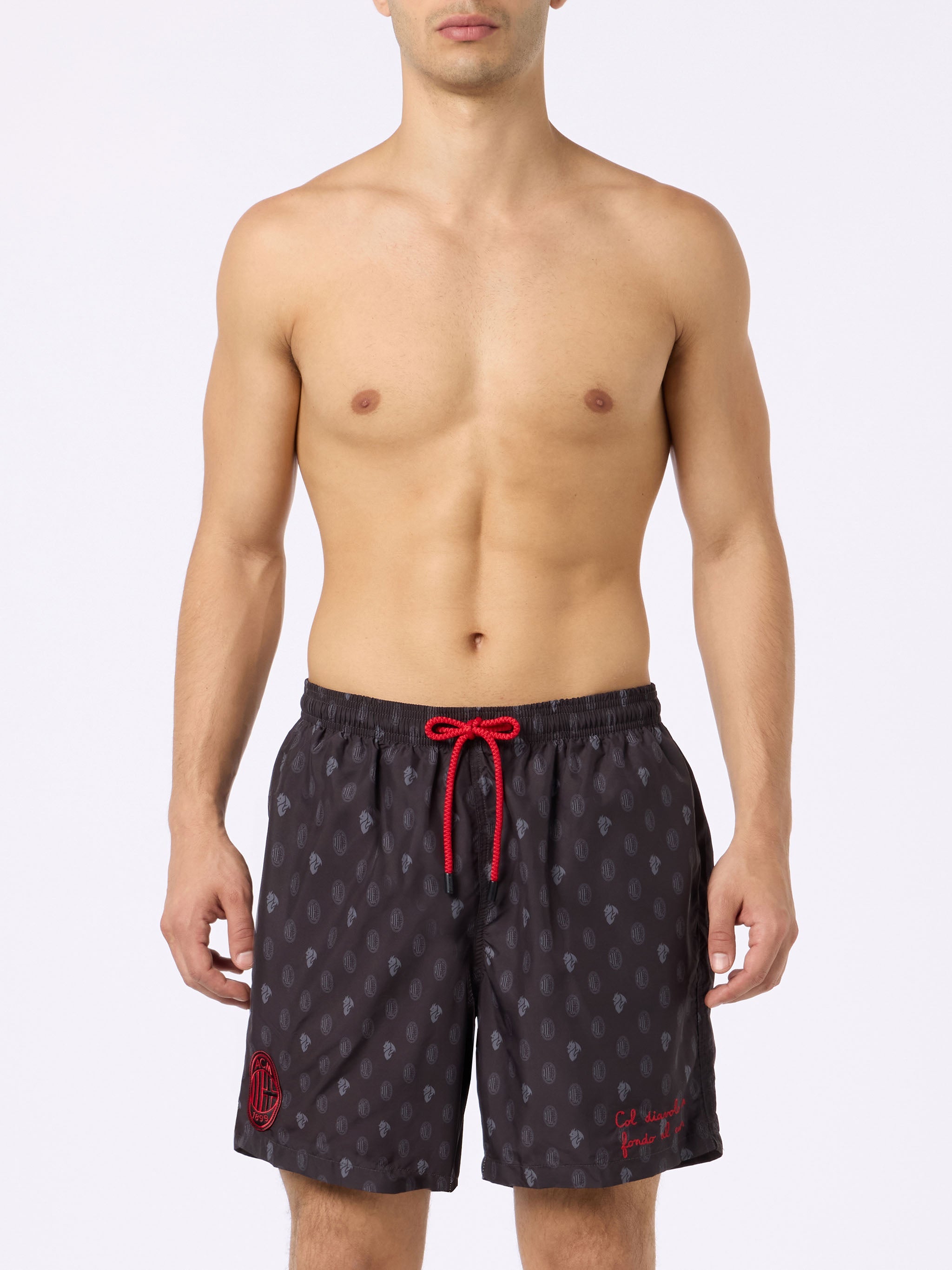 Lighting AC Milan logo print swim shorts | Special Edition
