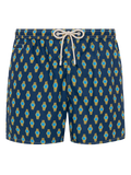 Lightweight fabric swim shorts Lighting with watch print