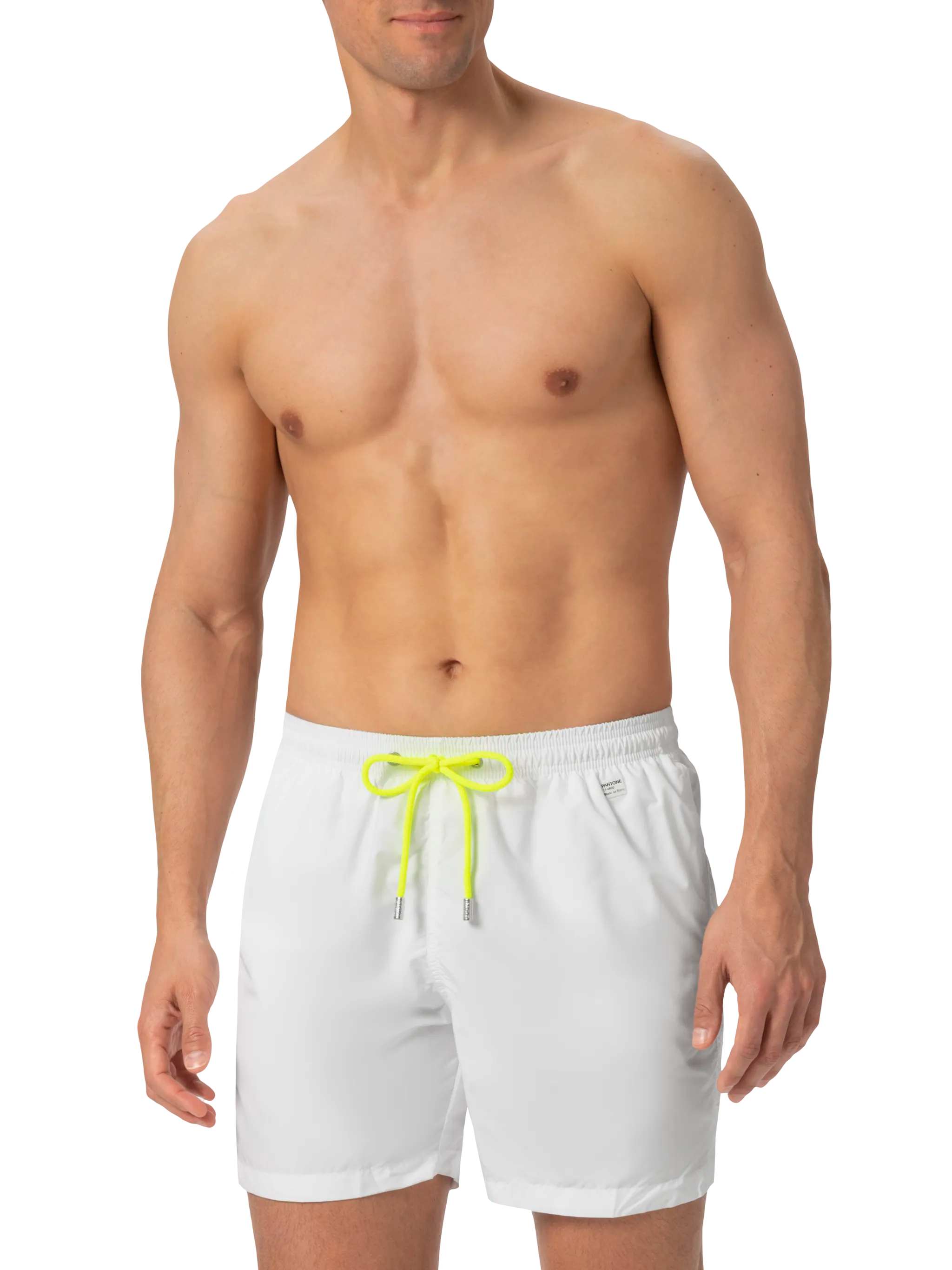 Lightweight fabric white swim shorts Lighting Pantone | PANTONE® SPECIAL EDITION