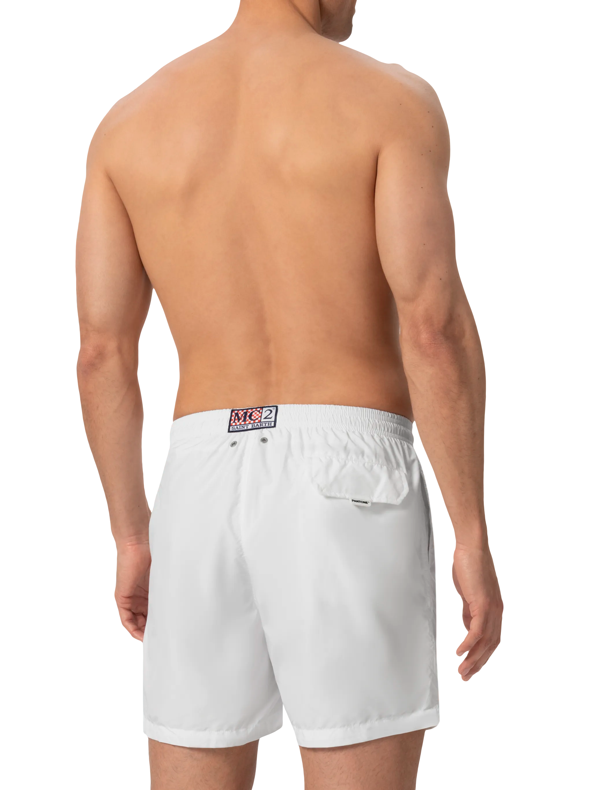 Lightweight fabric white swim shorts Lighting Pantone | PANTONE® SPECIAL EDITION