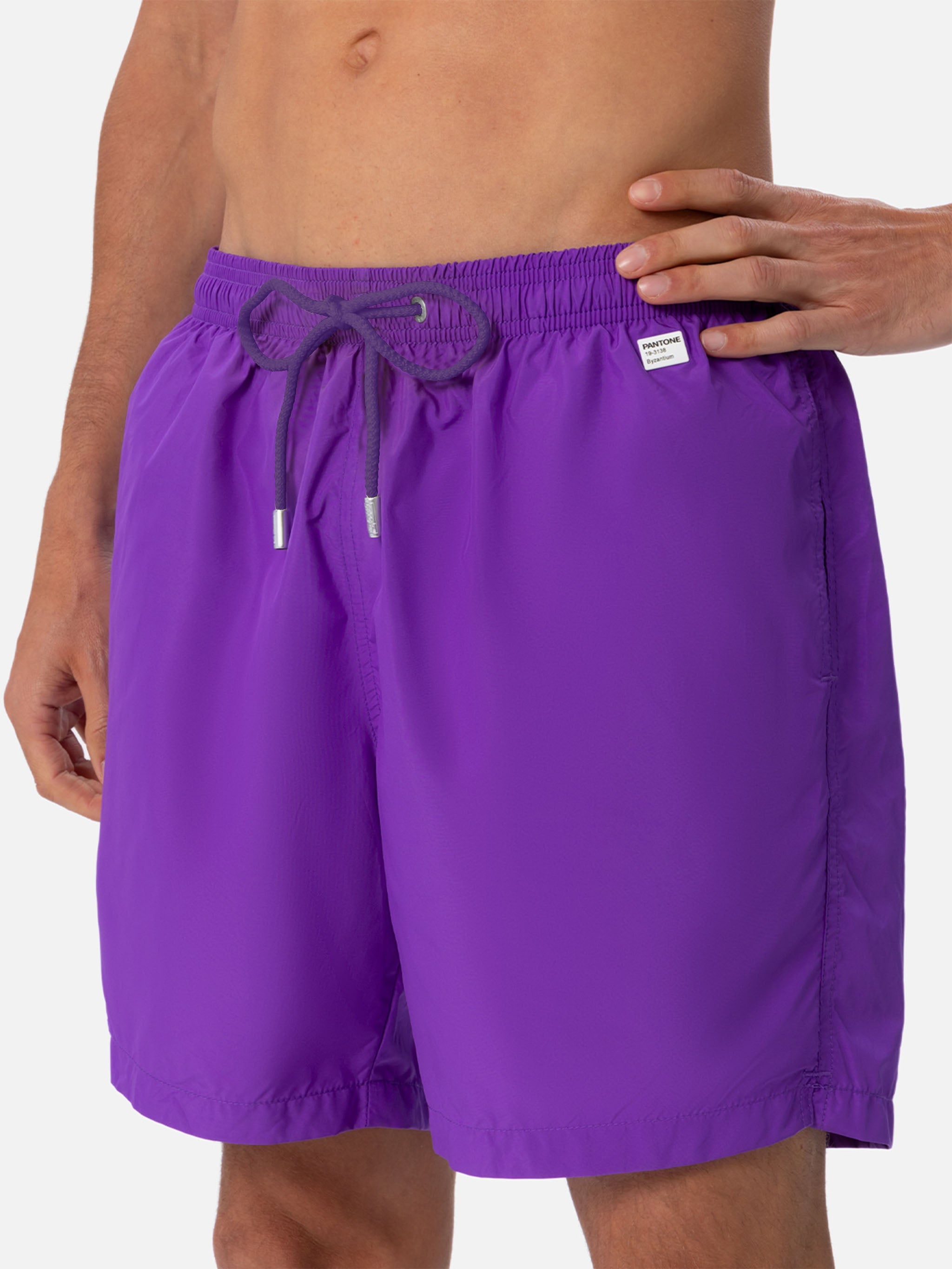 Lightweight fabric purple swim shorts Lighting Pantone | PANTONE® SPECIAL EDITION