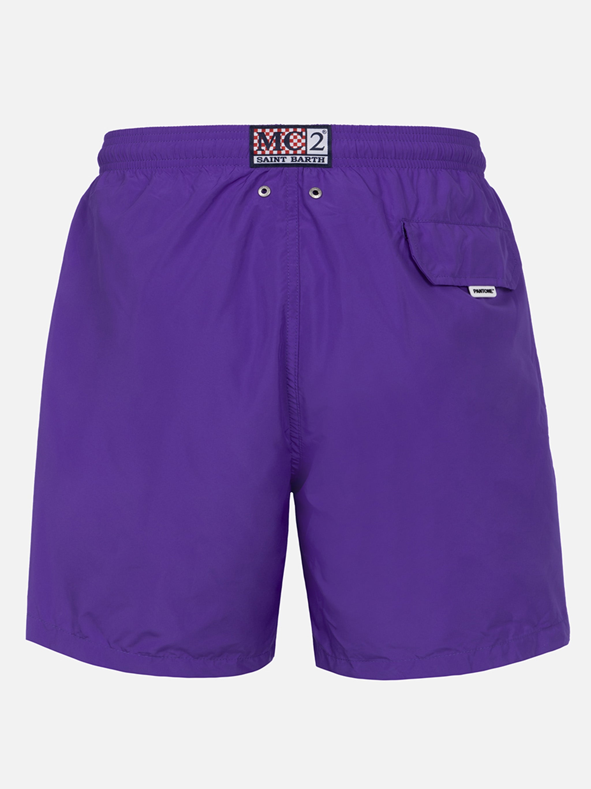 Lightweight fabric purple swim shorts Lighting Pantone | PANTONE® SPECIAL EDITION
