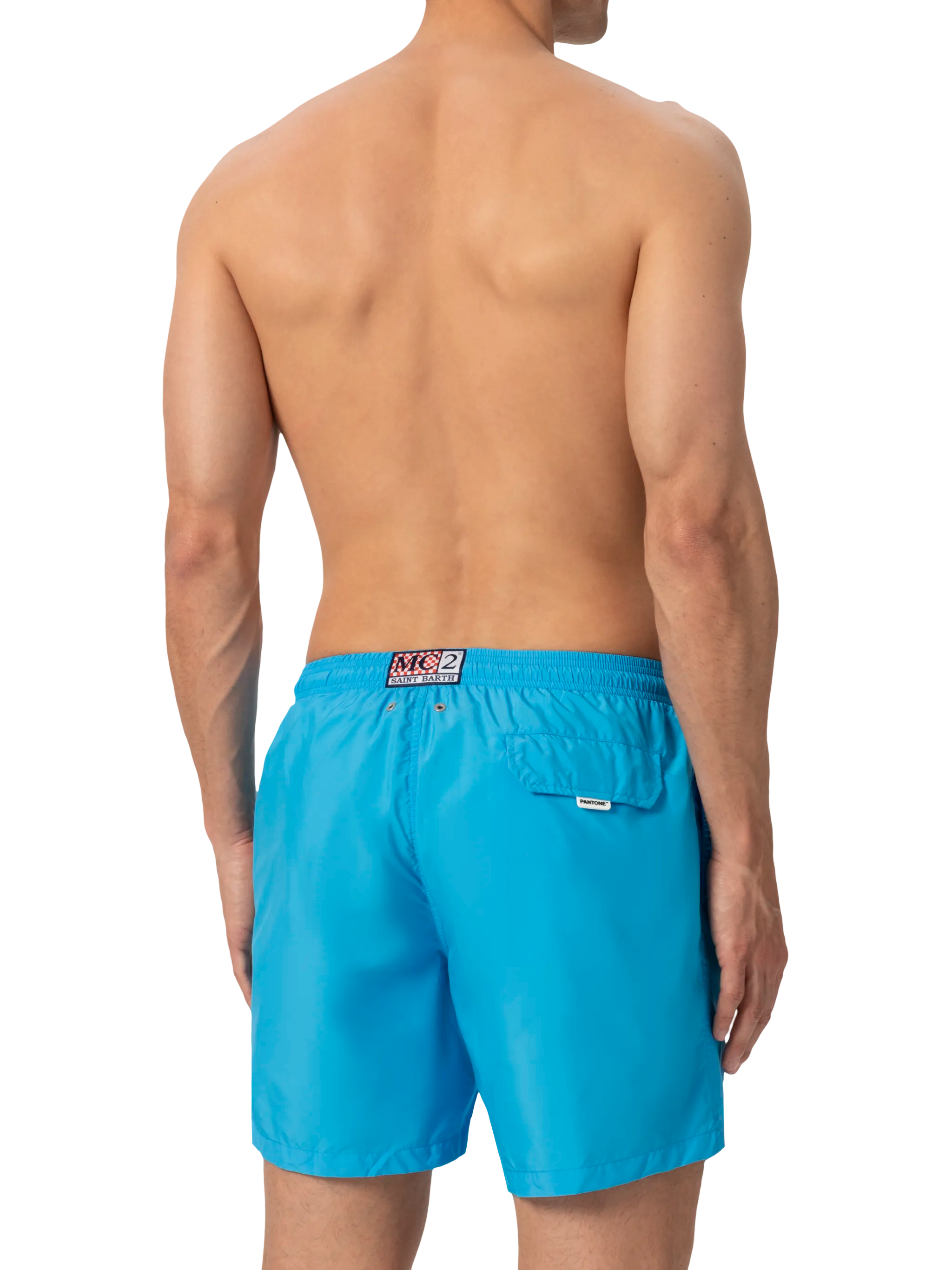 Lightweight fabric aqua blue swim shorts Lighting Pantone | PANTONE® SPECIAL EDITION