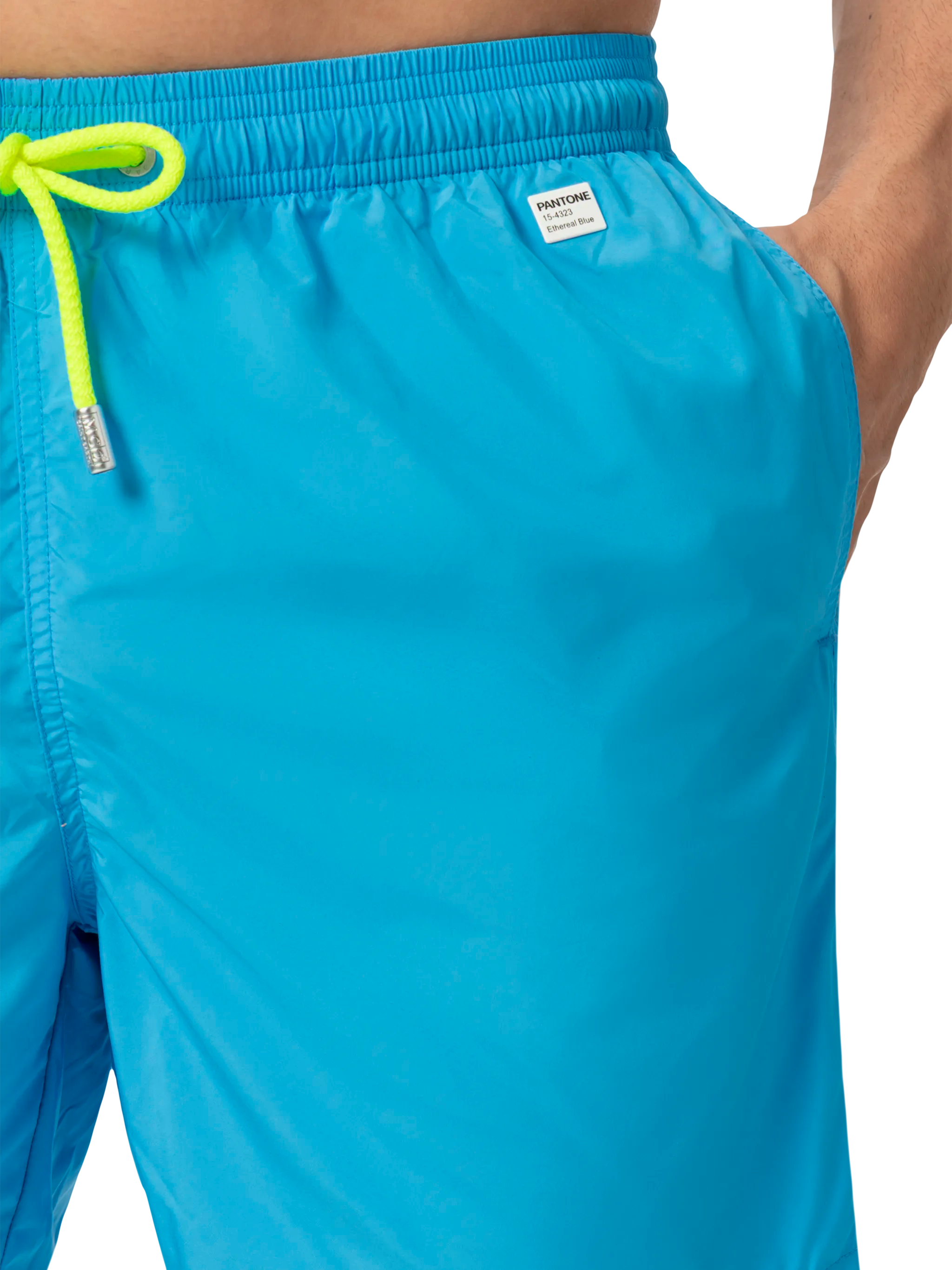 Lightweight fabric aqua blue swim shorts Lighting Pantone | PANTONE® SPECIAL EDITION