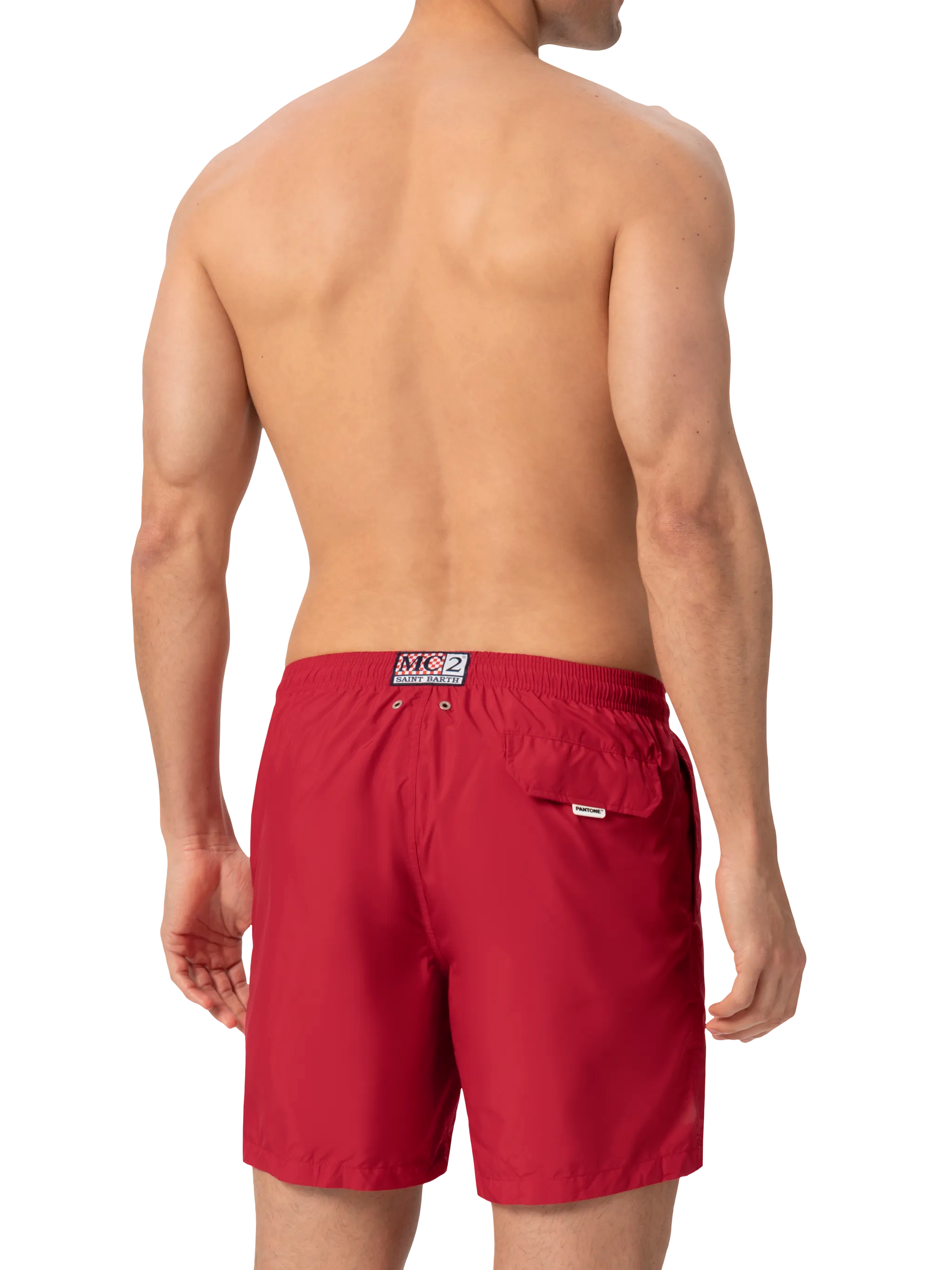 Lightweight fabric red swim shorts Lighting Pantone | PANTONE® SPECIAL EDITION