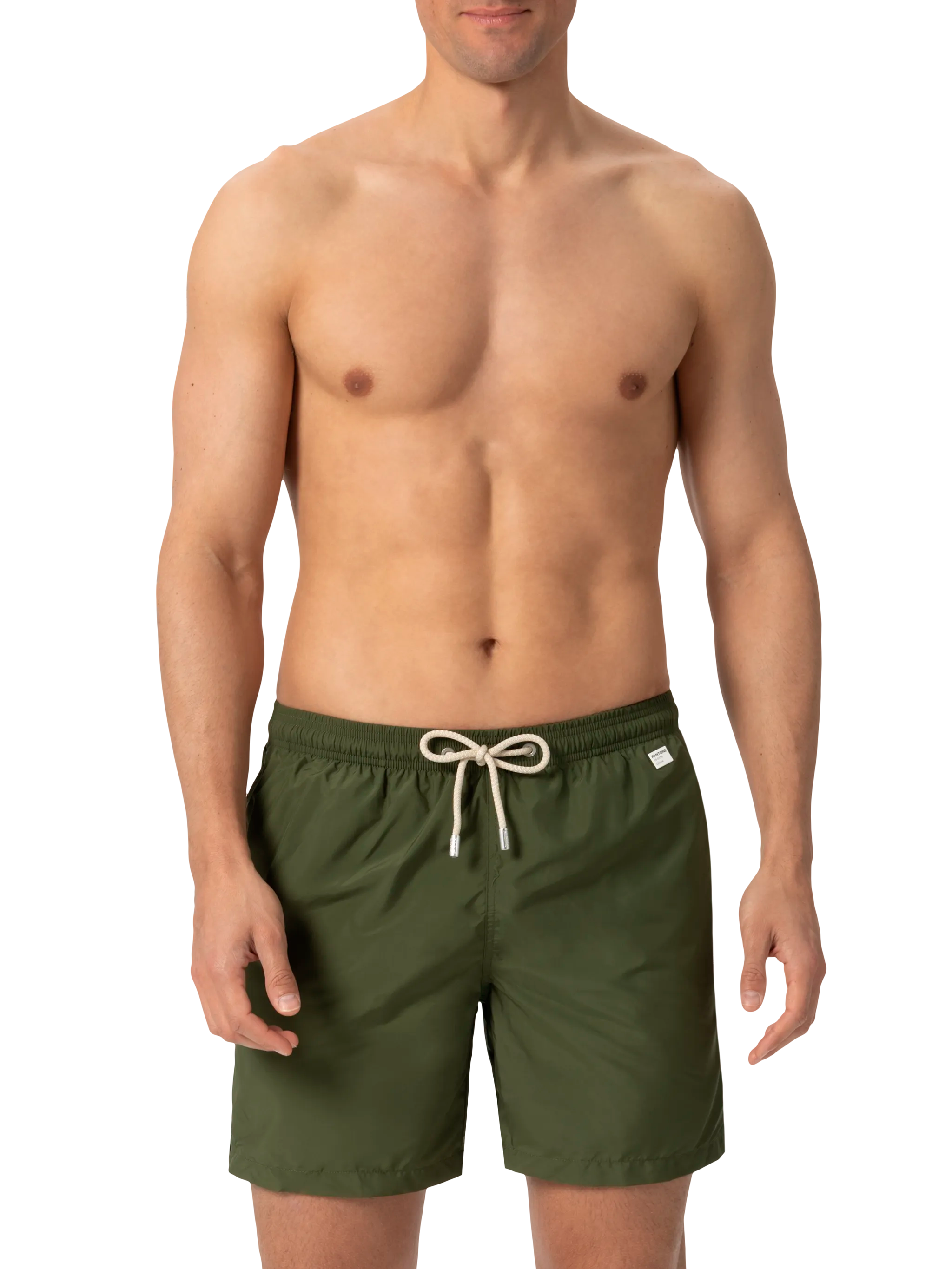 Lightweight fabric military green swim shorts Lighting Pantone | PANTONE® SPECIAL EDITION