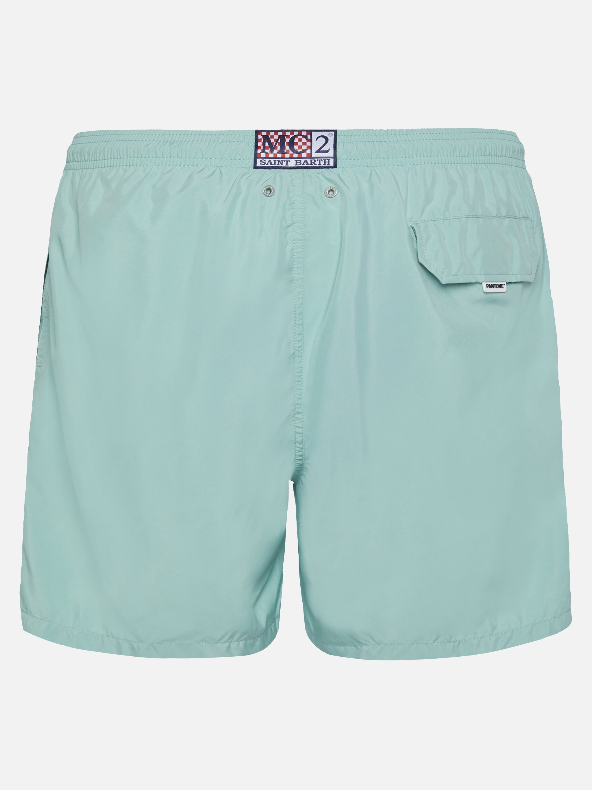 Lightweight fabric sage green swim shorts Lighting Pantone | PANTONE® SPECIAL EDITION