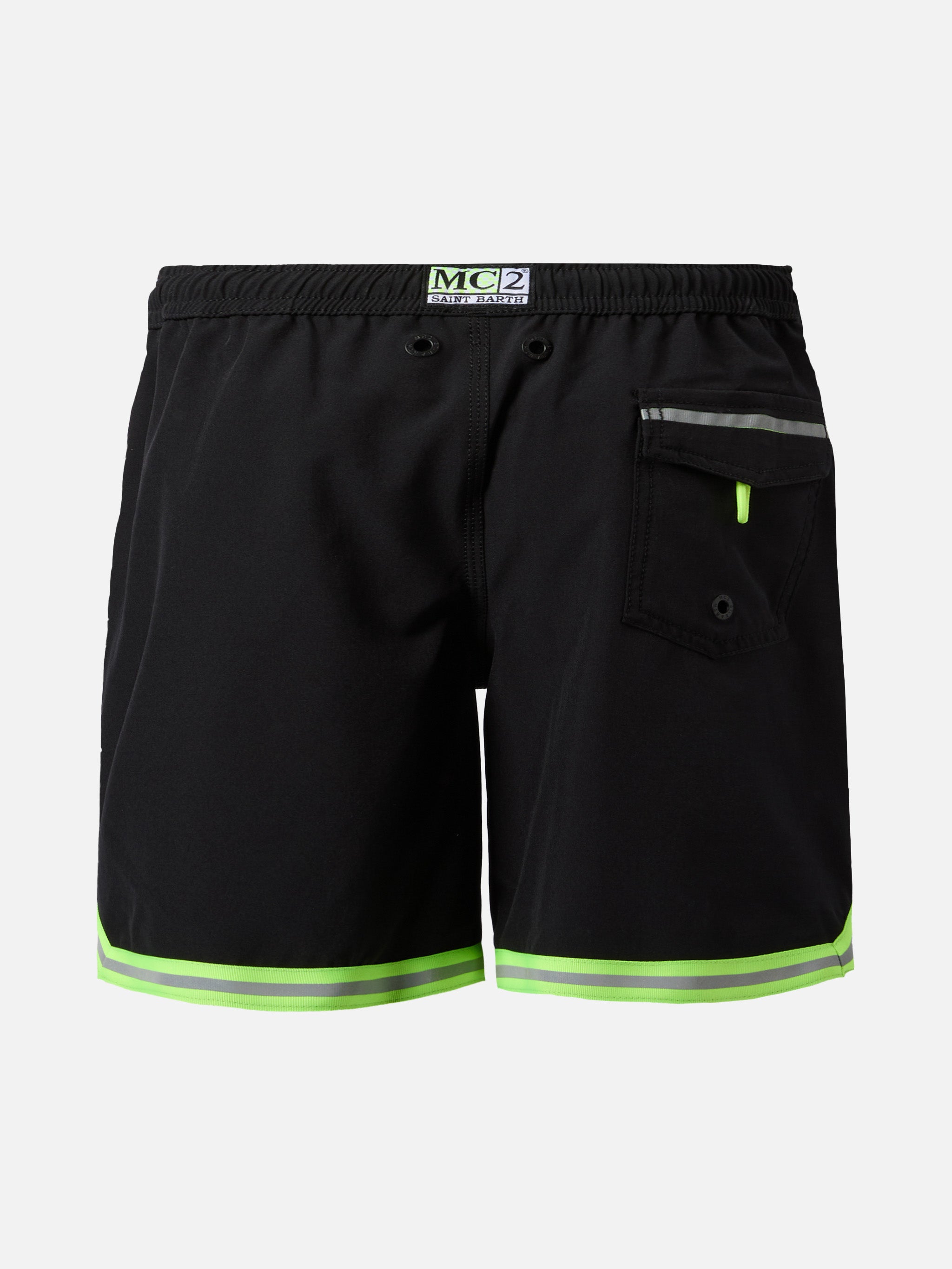 Pantaloncini da bagno lunghi Malibu Jr neri
