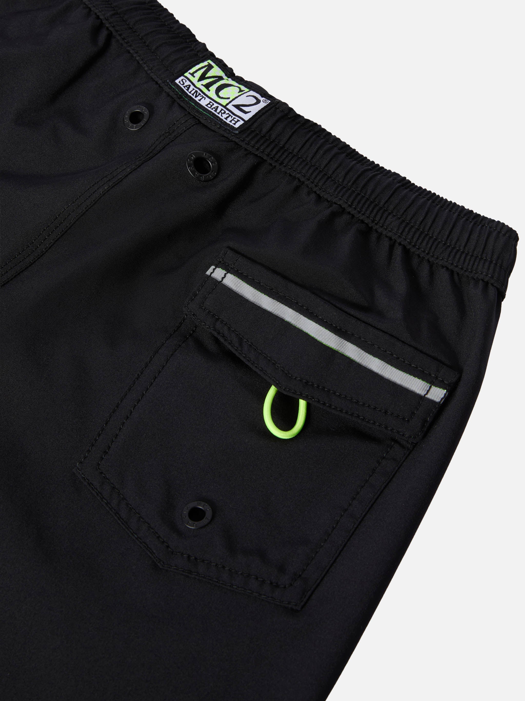 Pantaloncini da bagno lunghi Malibu Jr neri