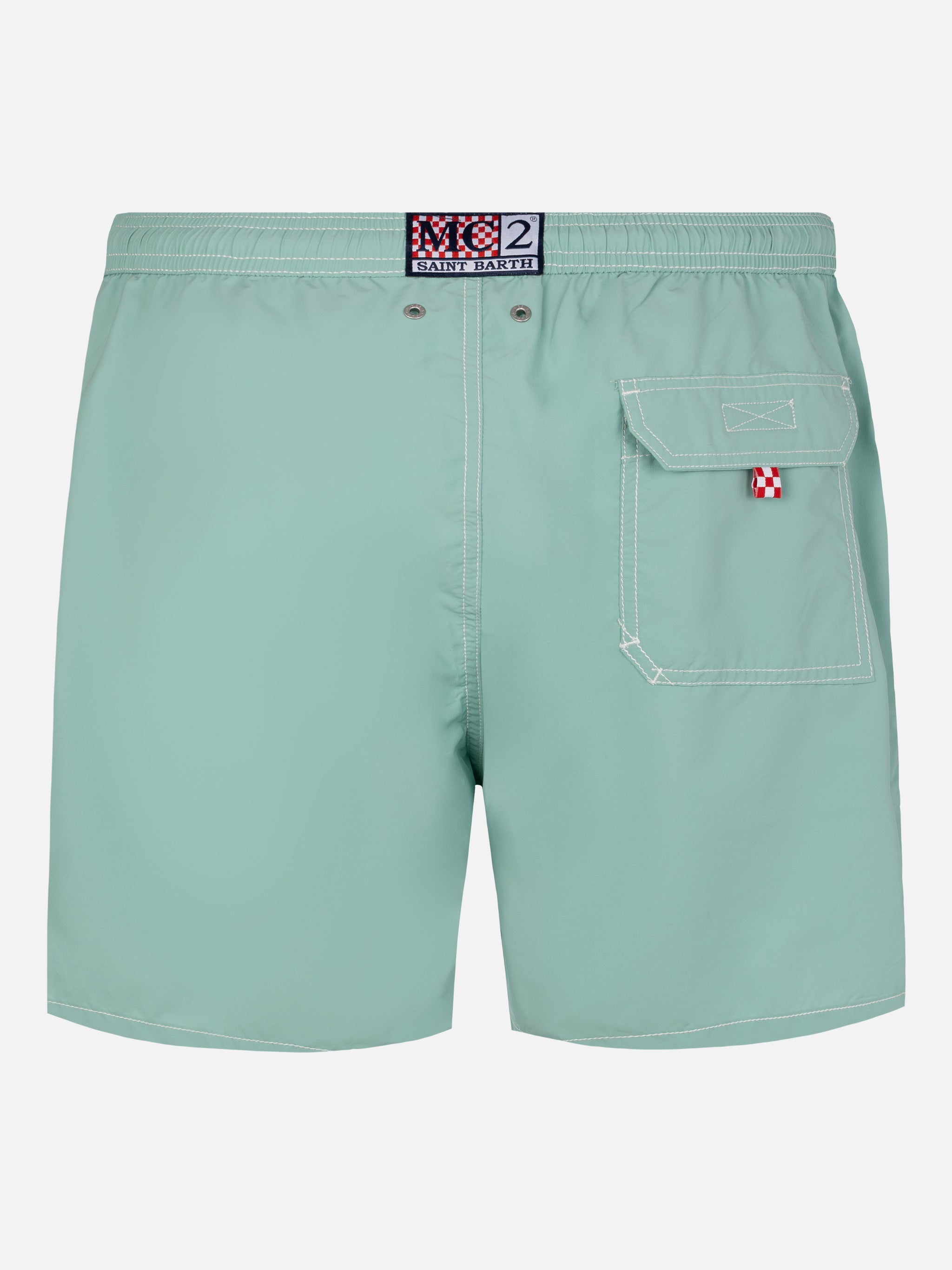 Sage green mid-length classic light swim shorts Patmos