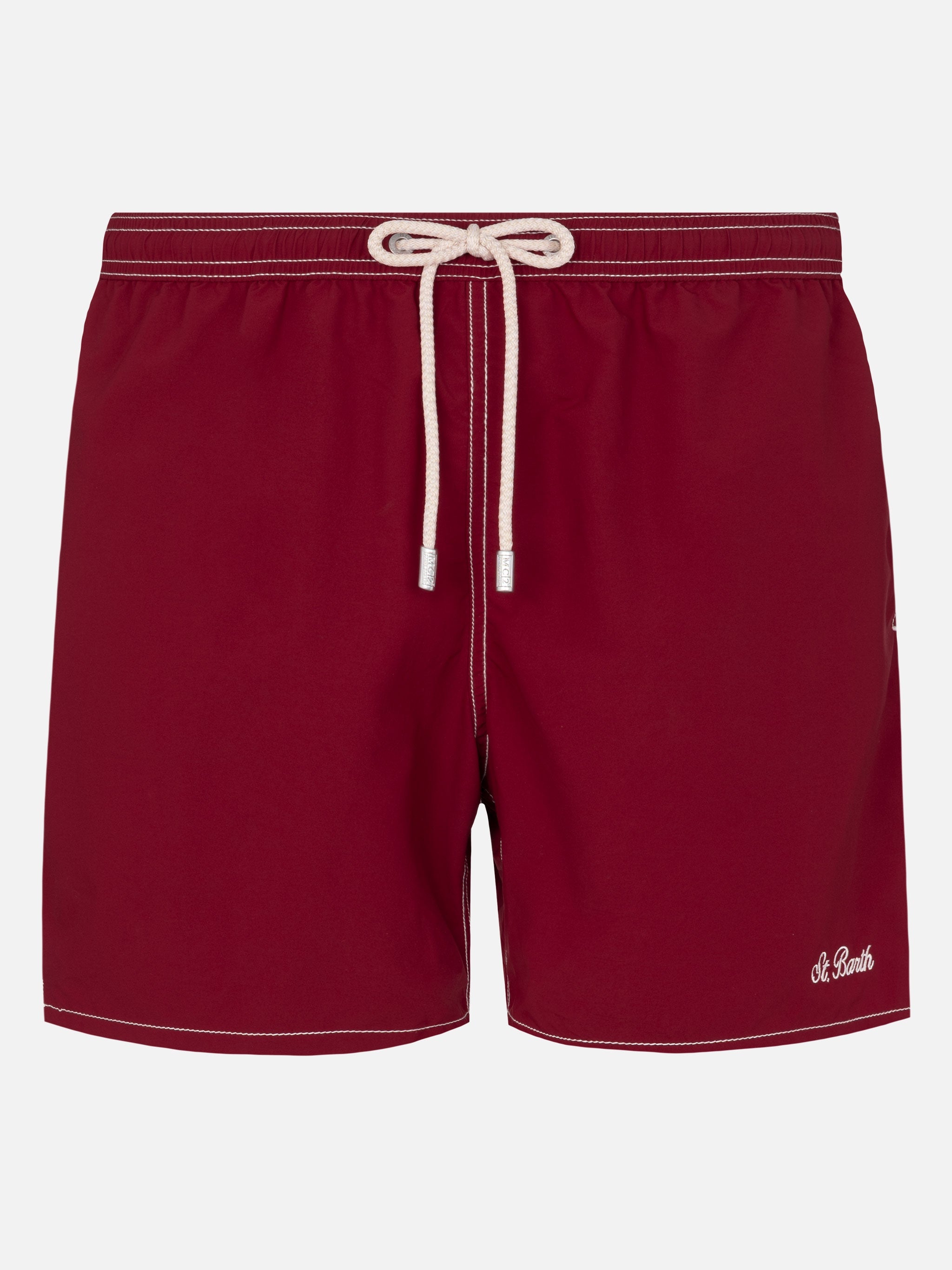 Burgundy mid-length classic light swim shorts Patmos