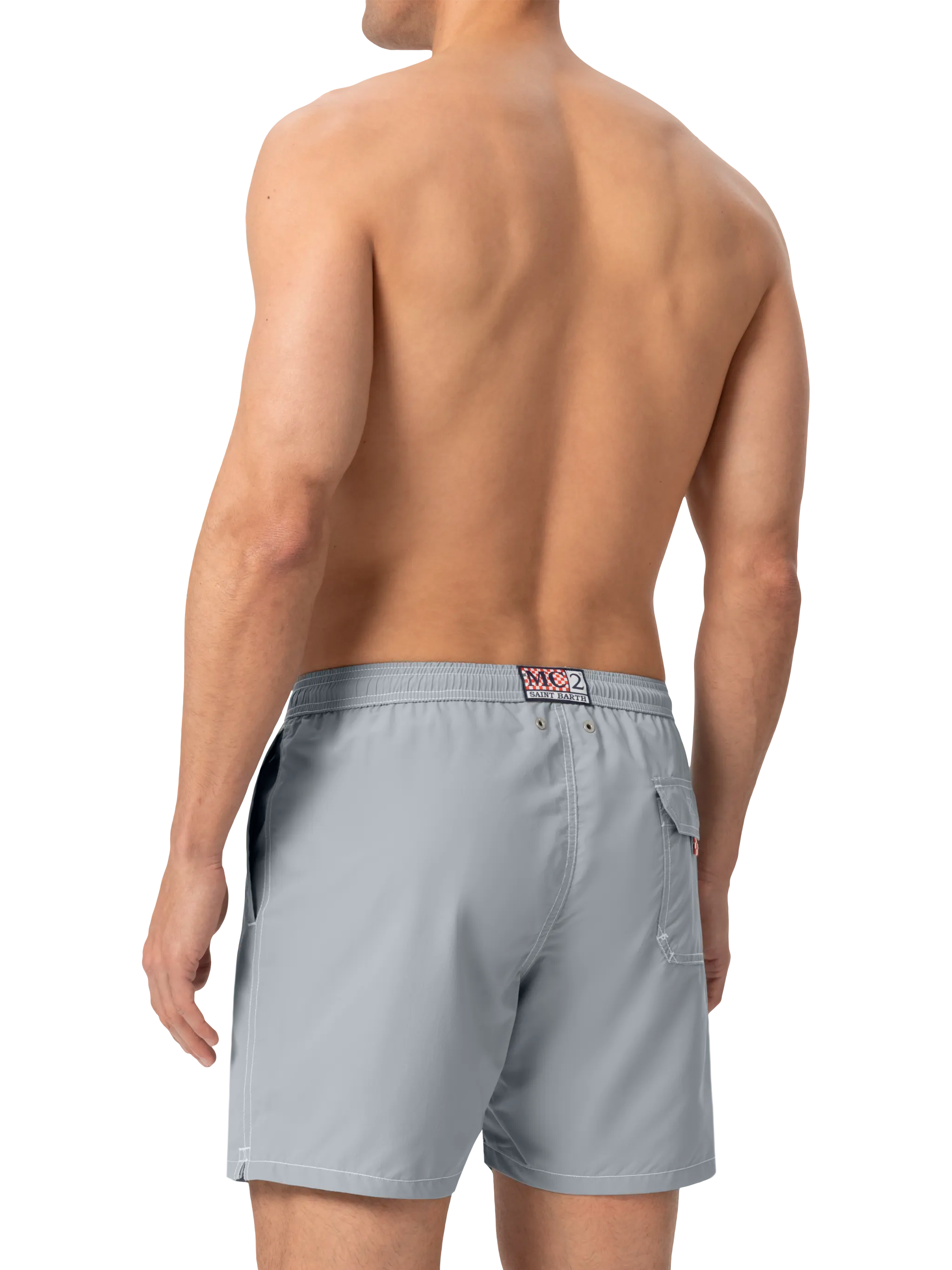 Grey mid-length classic light swim shorts Patmos