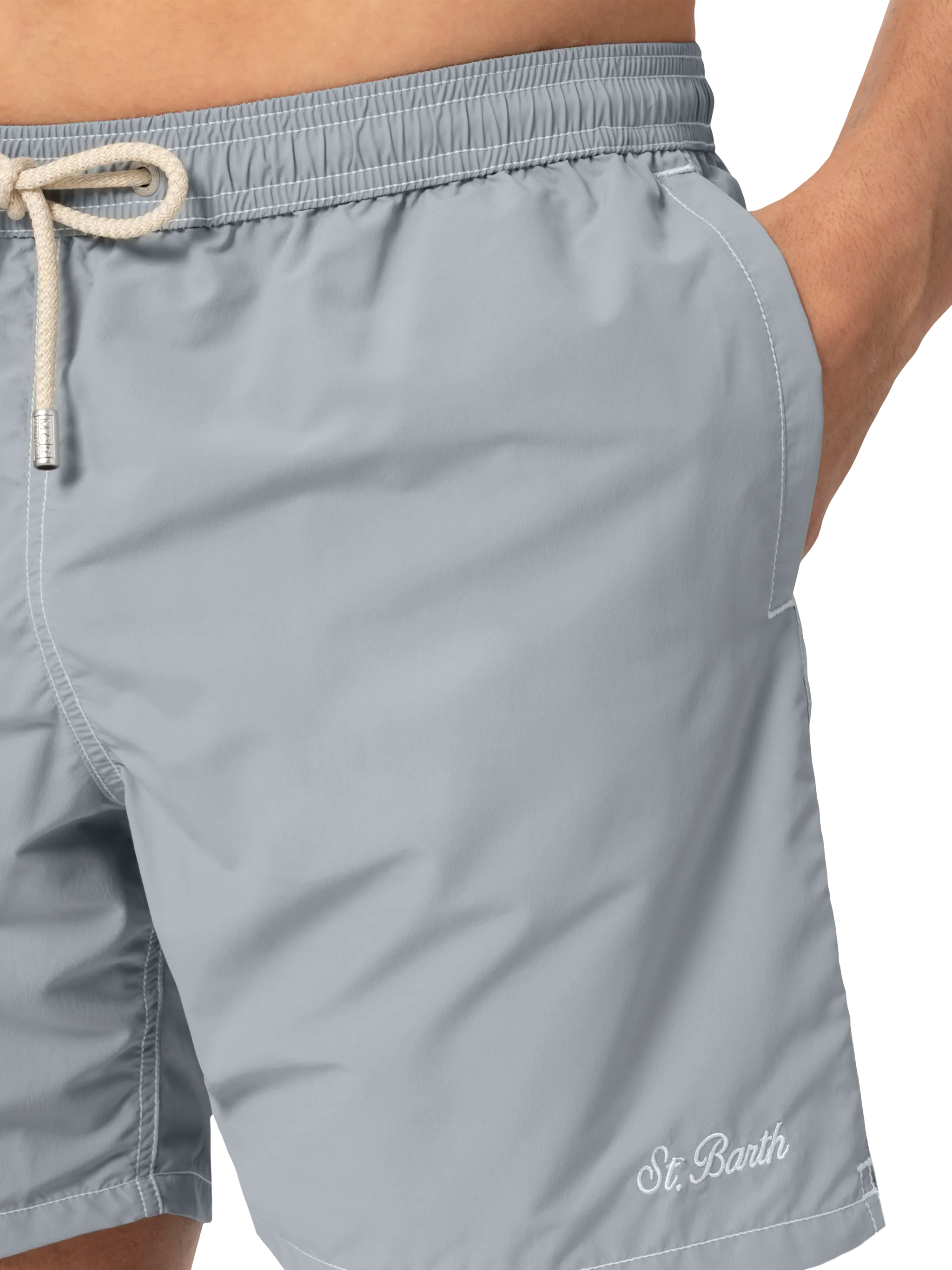 Grey mid-length classic light swim shorts Patmos