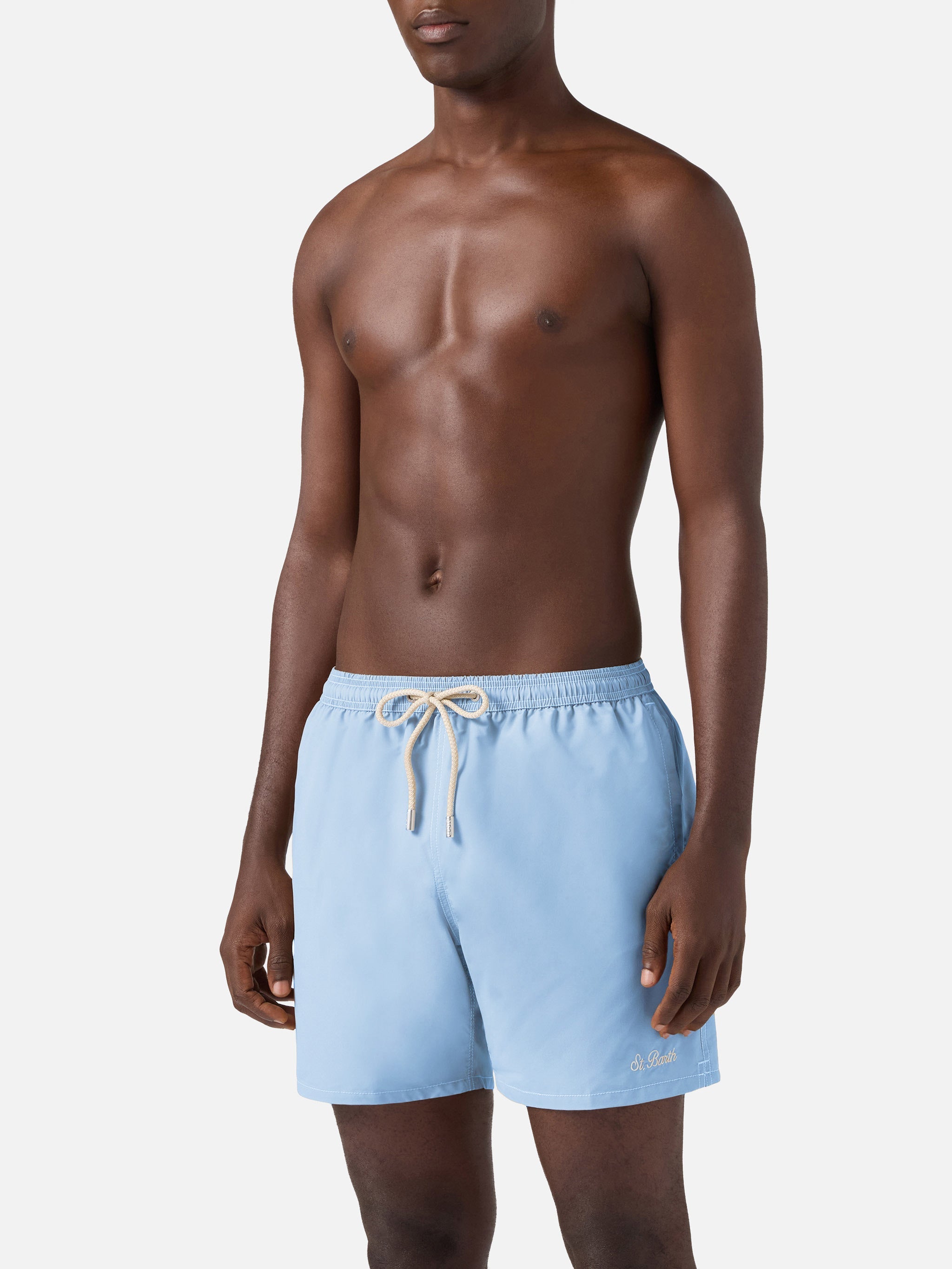 Sky blue mid-length swim shorts Patmos